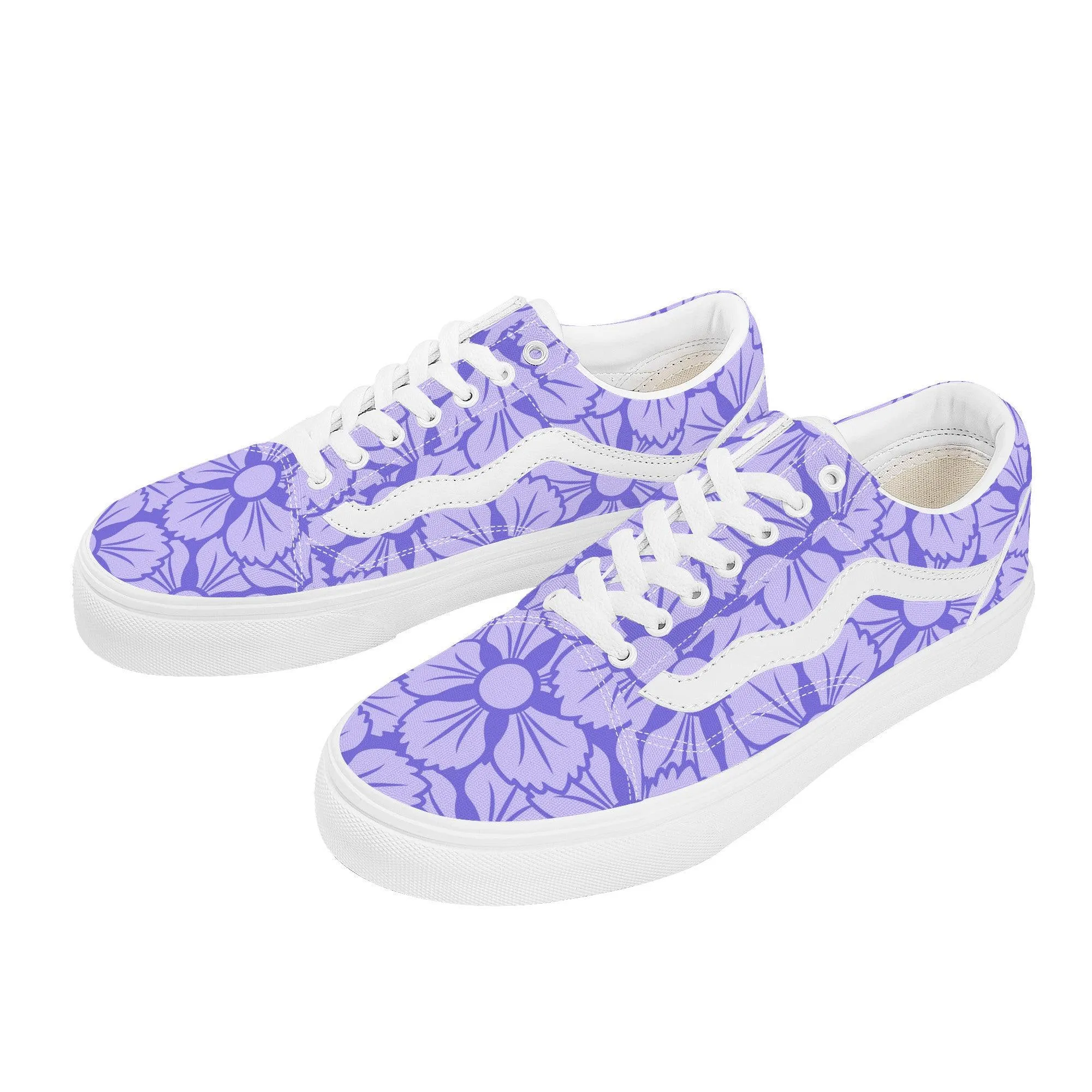 Purple Low Top Flat Sneaker