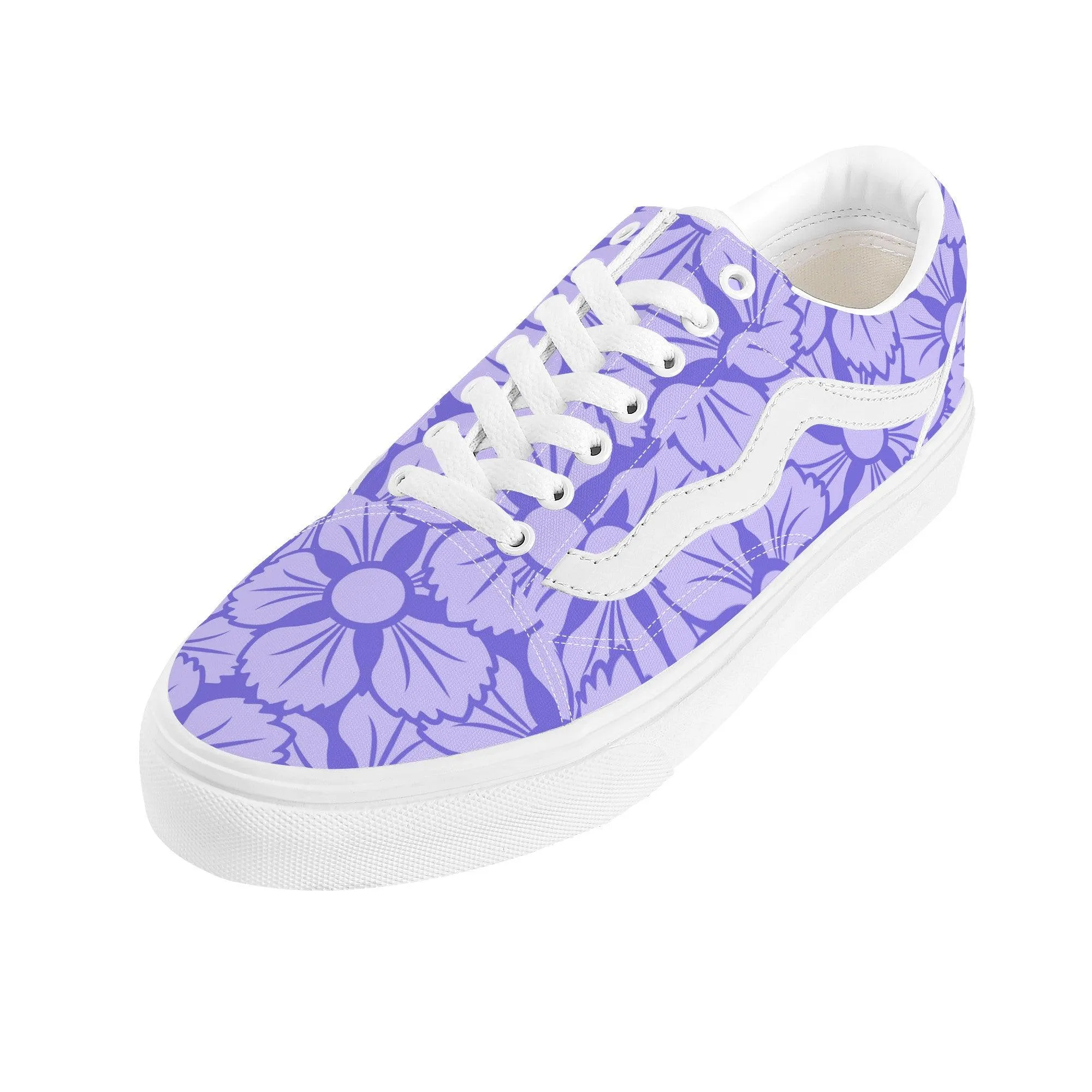 Purple Low Top Flat Sneaker