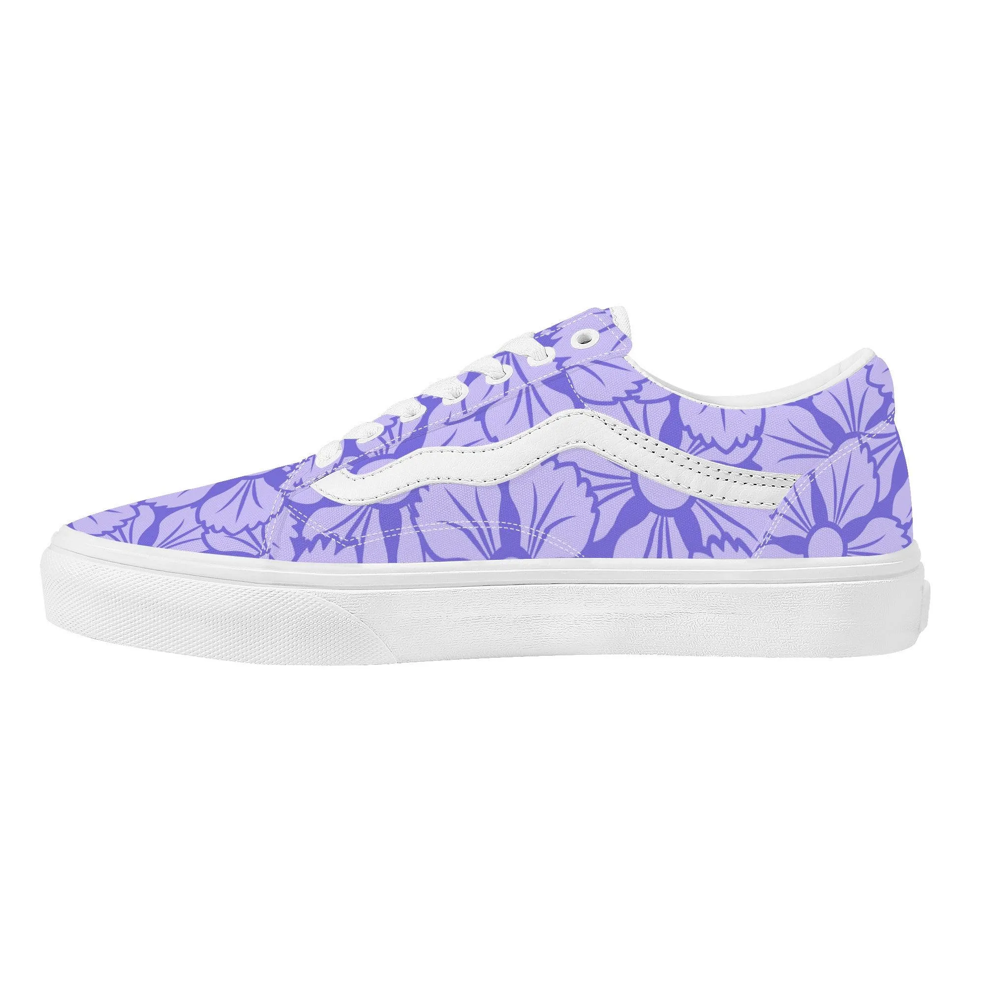 Purple Low Top Flat Sneaker