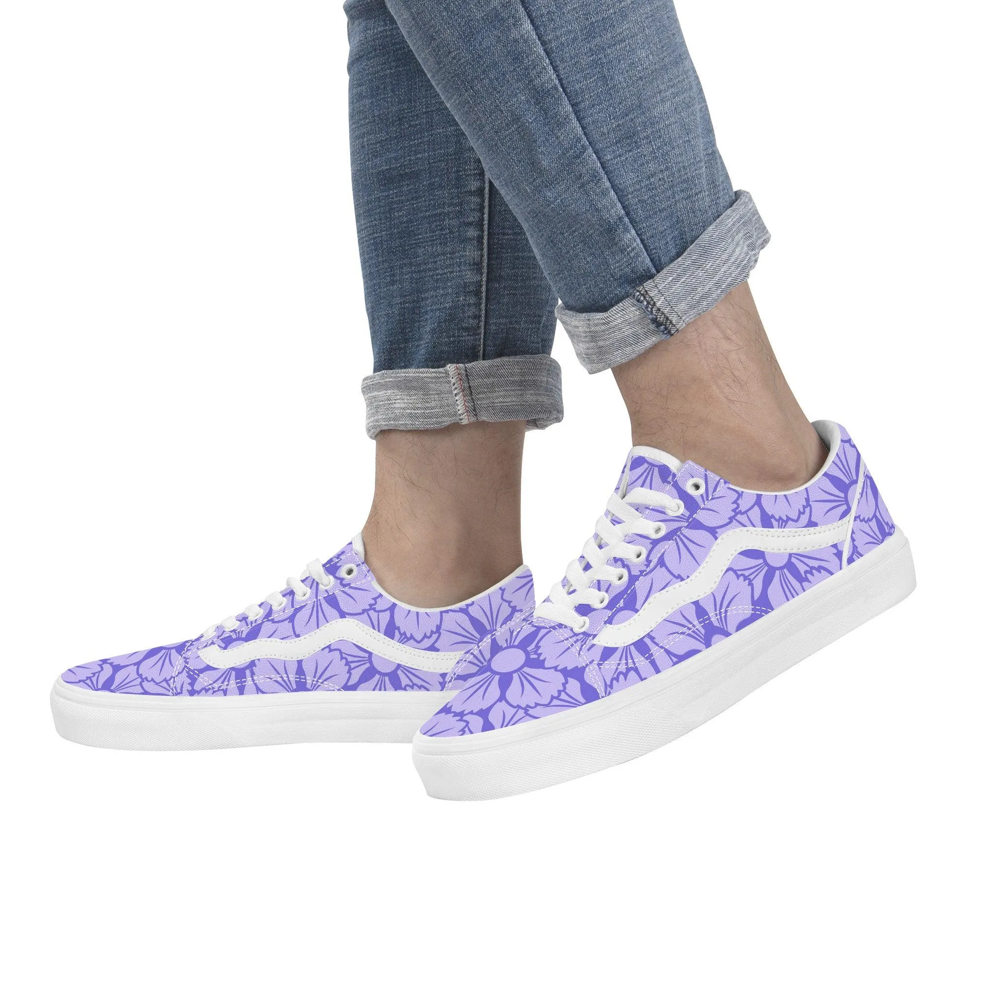 Purple Low Top Flat Sneaker