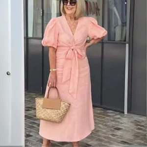 Rebecca™ | Elegant Puff Sleeve Dress