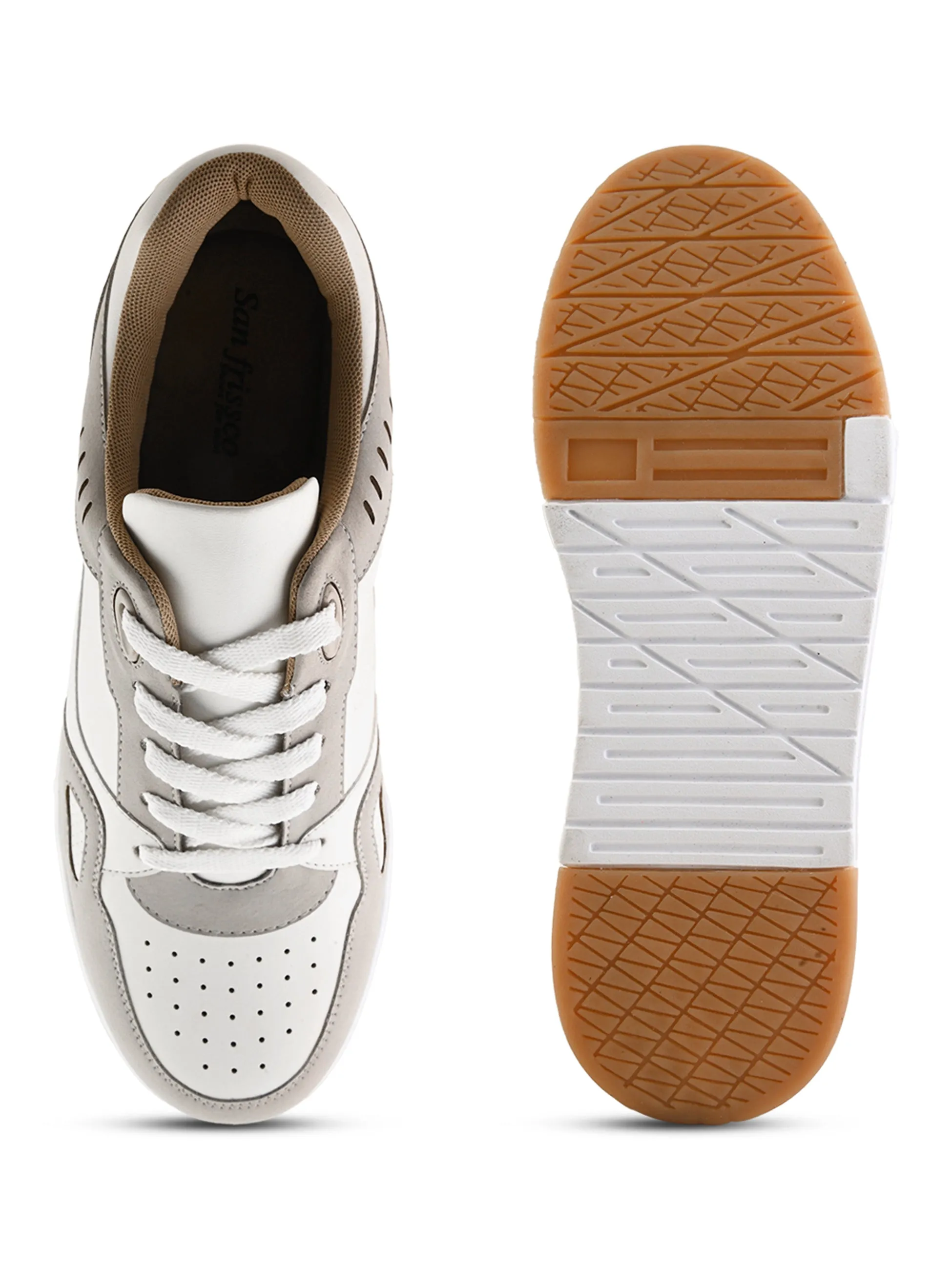 SAN FRISSCO Men Light Weight White Casual Sneakers