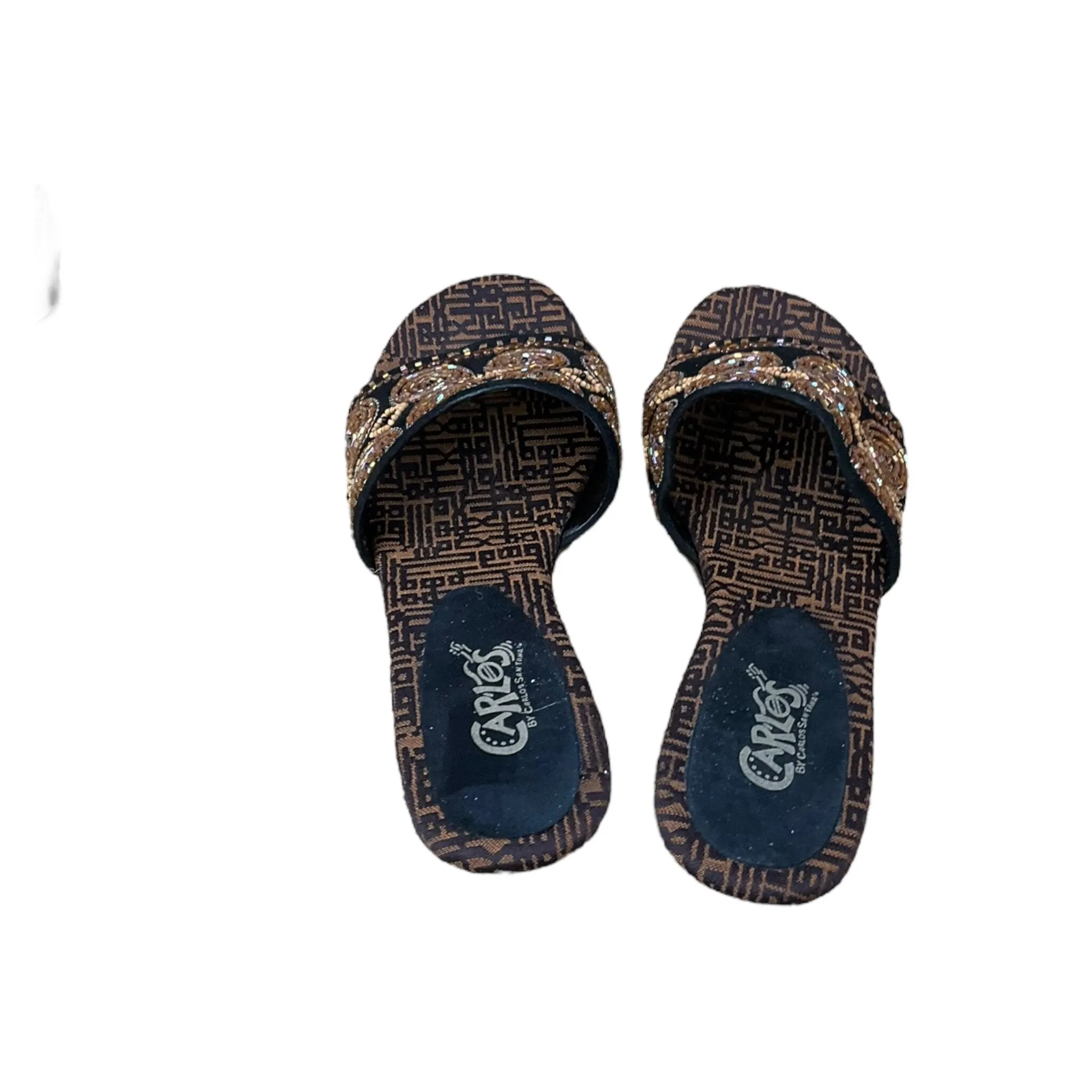 Sandals Heels Block By Carlos By Carlos Santana  Size: 7