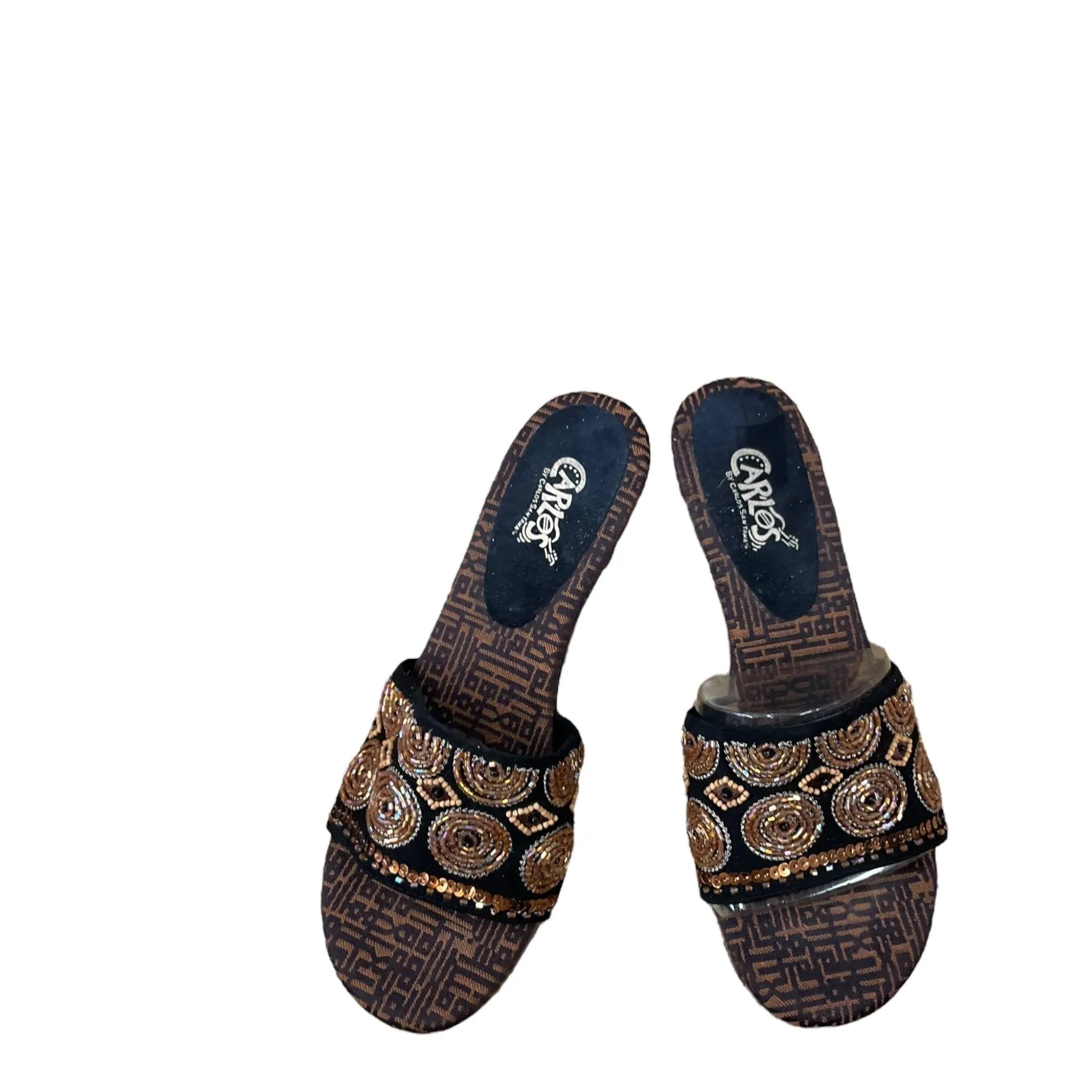Sandals Heels Block By Carlos By Carlos Santana  Size: 7