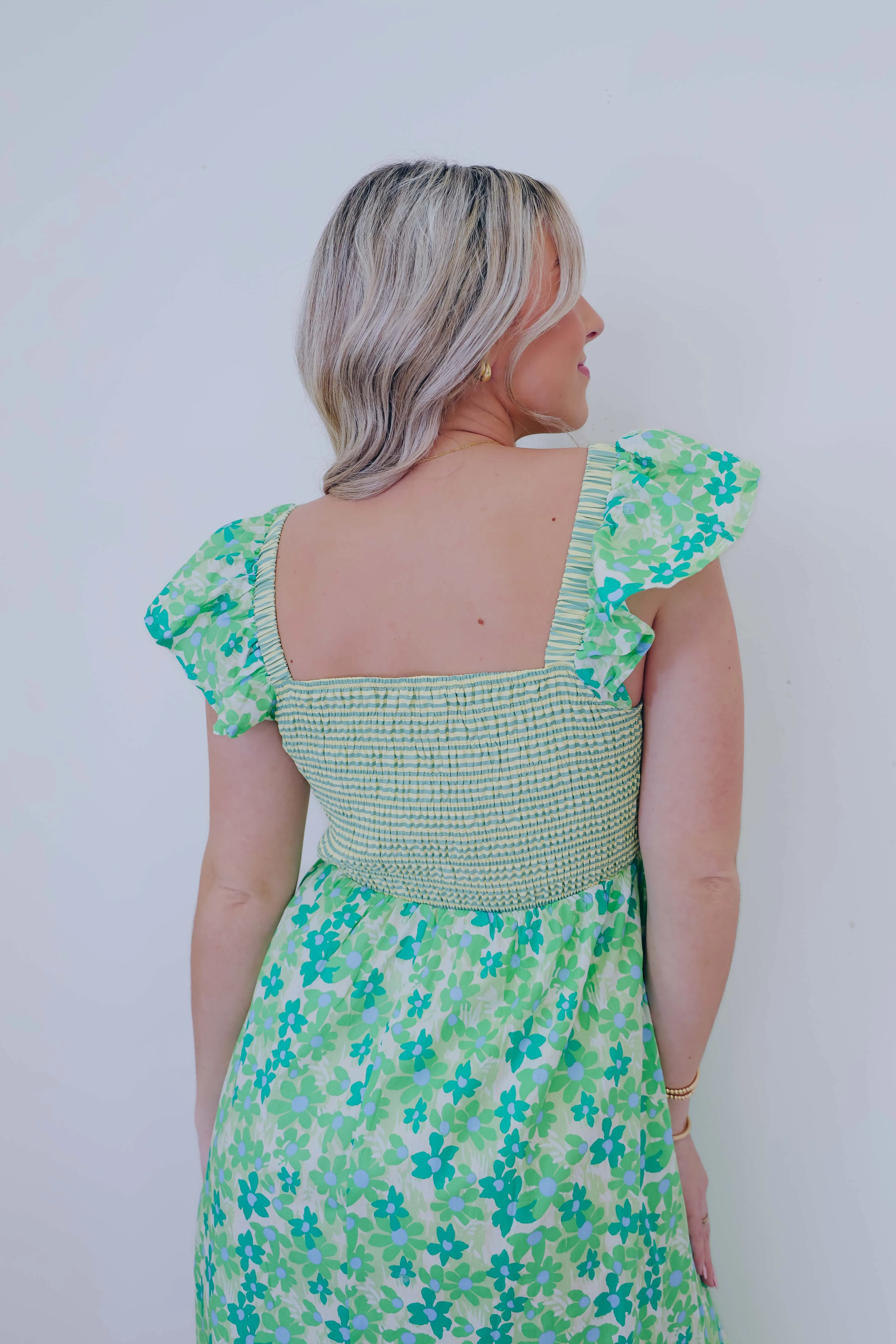 Sarah Smocked Bodice Midi Dress - 2 Colors