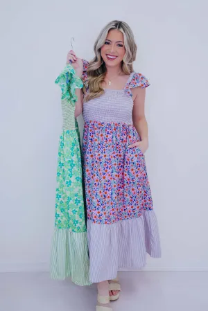 Sarah Smocked Bodice Midi Dress - 2 Colors