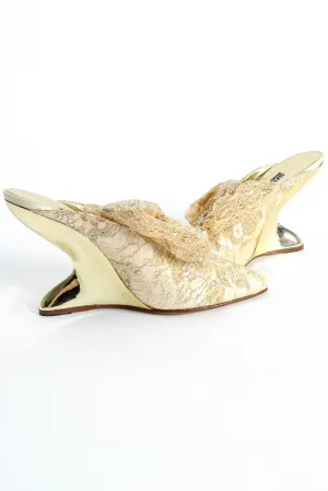 Satin Laced Inward-Curved Heels