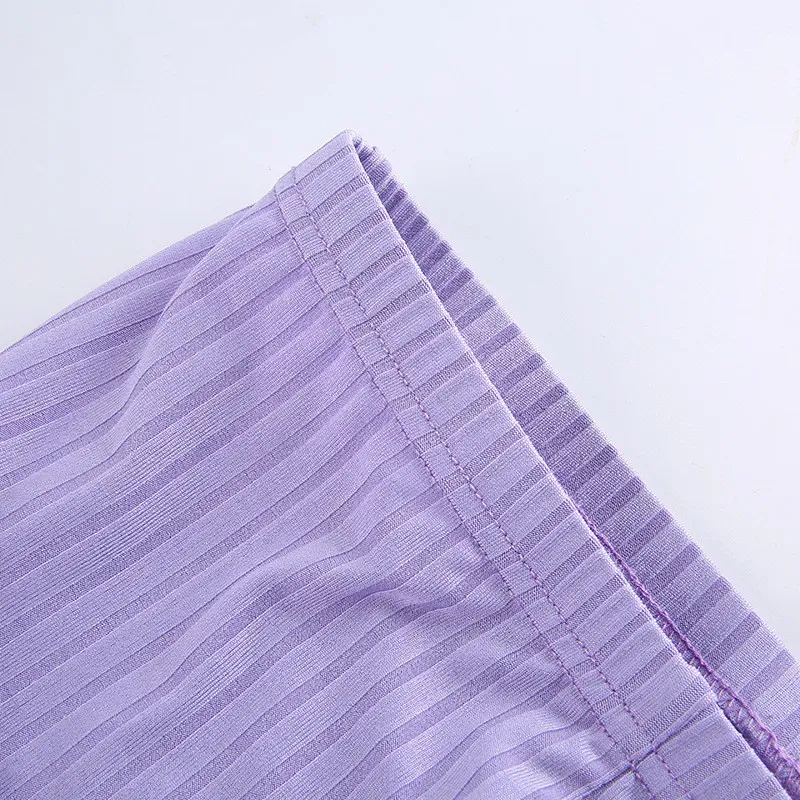 ShowOff High Waist Ribbed Flare Pants