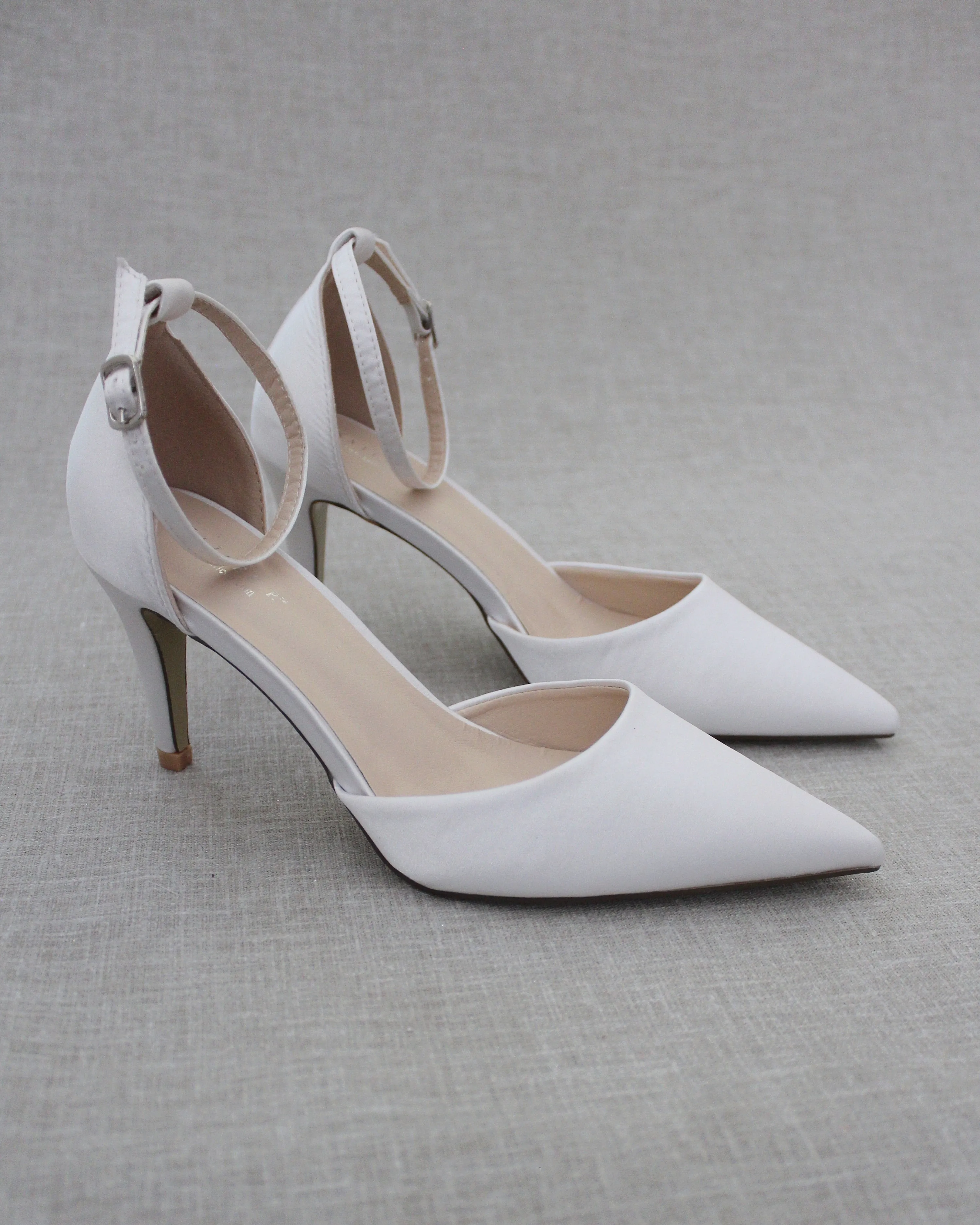 Simple Satin Wedding Heels