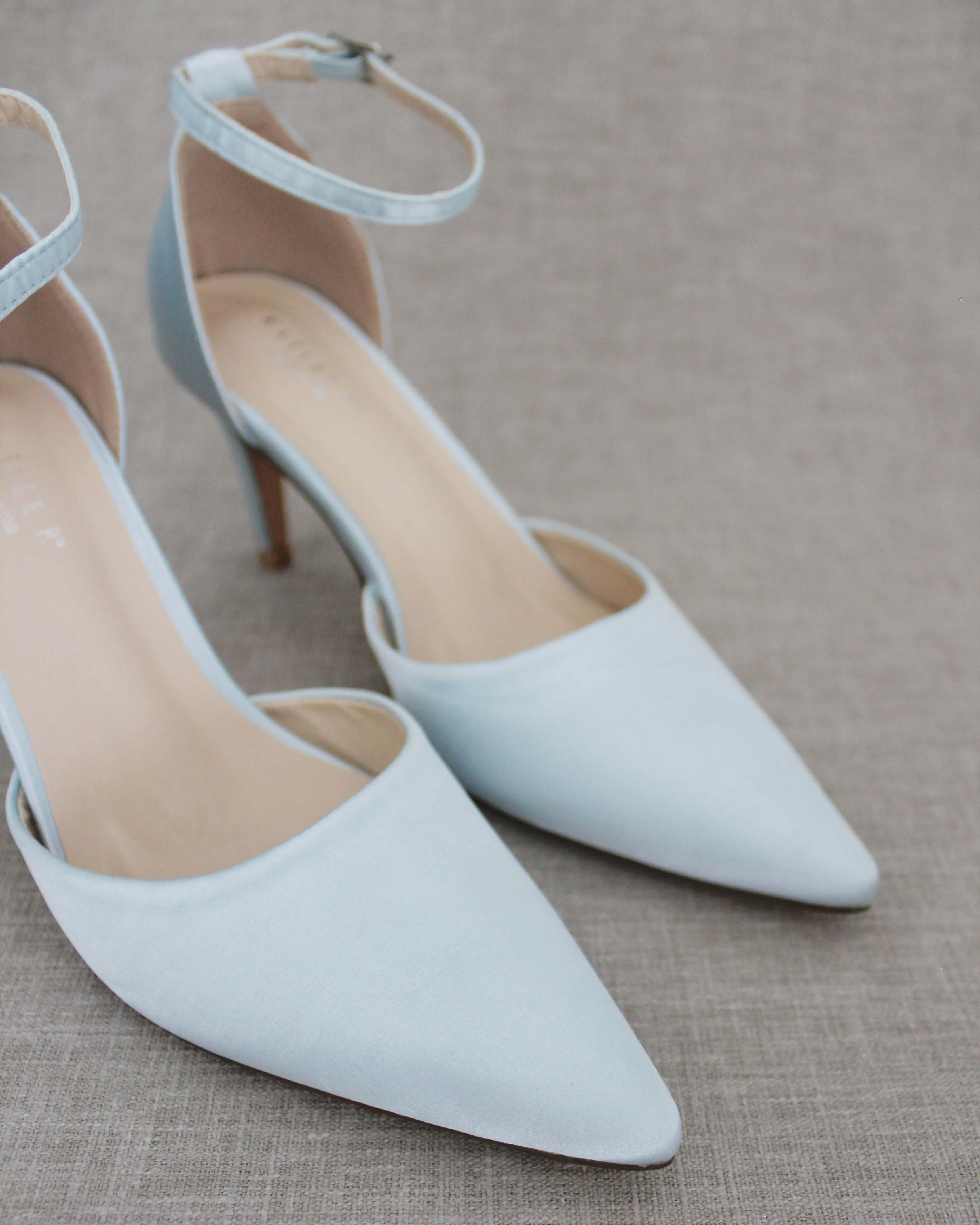 Simple Satin Wedding Heels