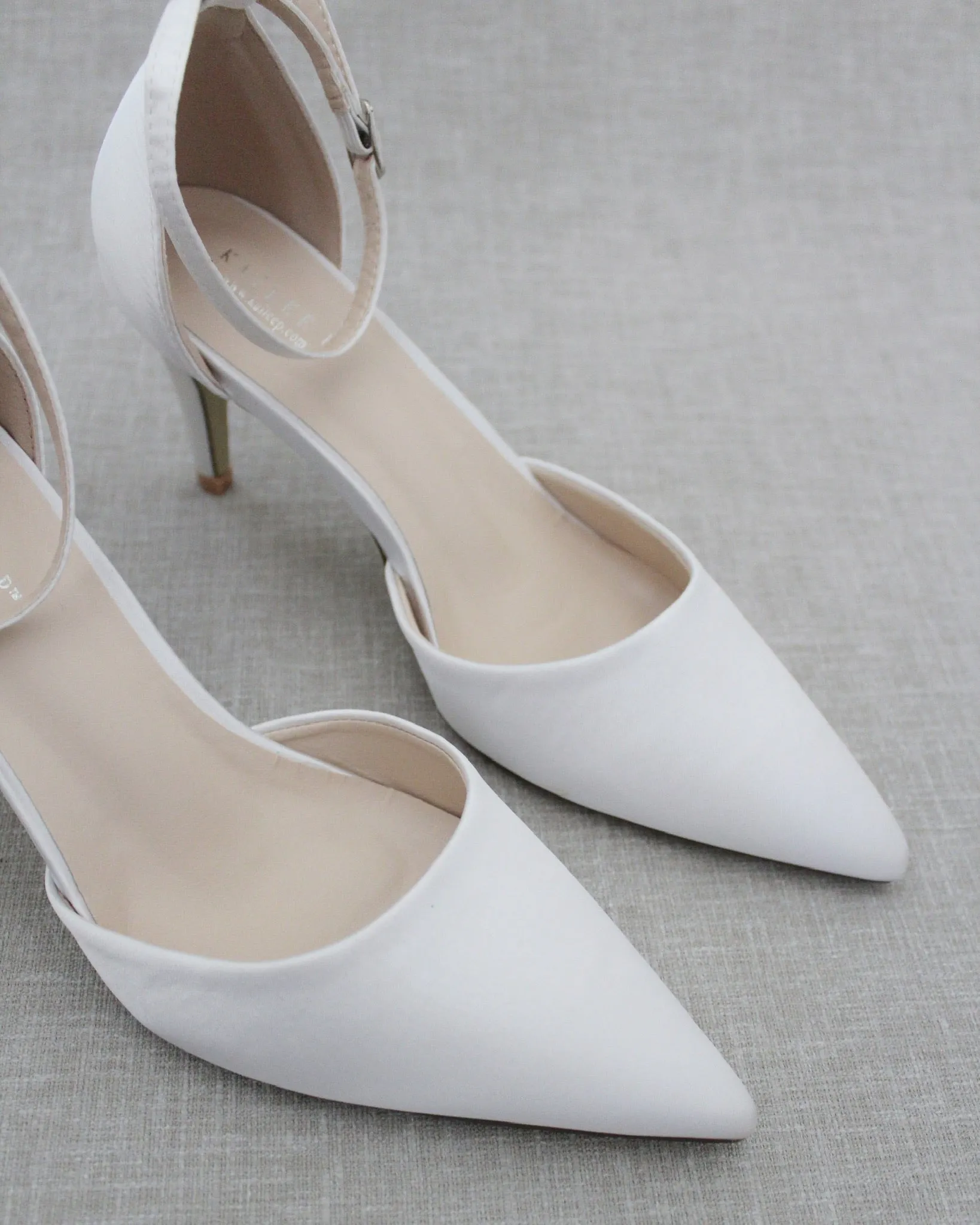 Simple Satin Wedding Heels