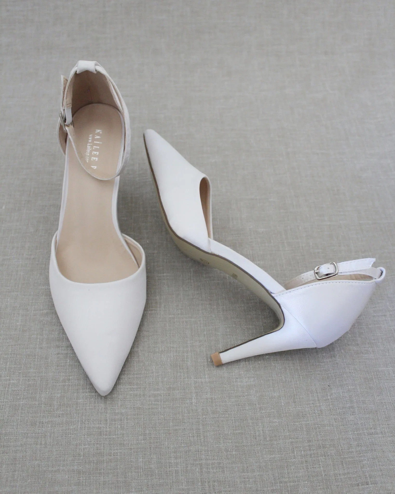 Simple Satin Wedding Heels