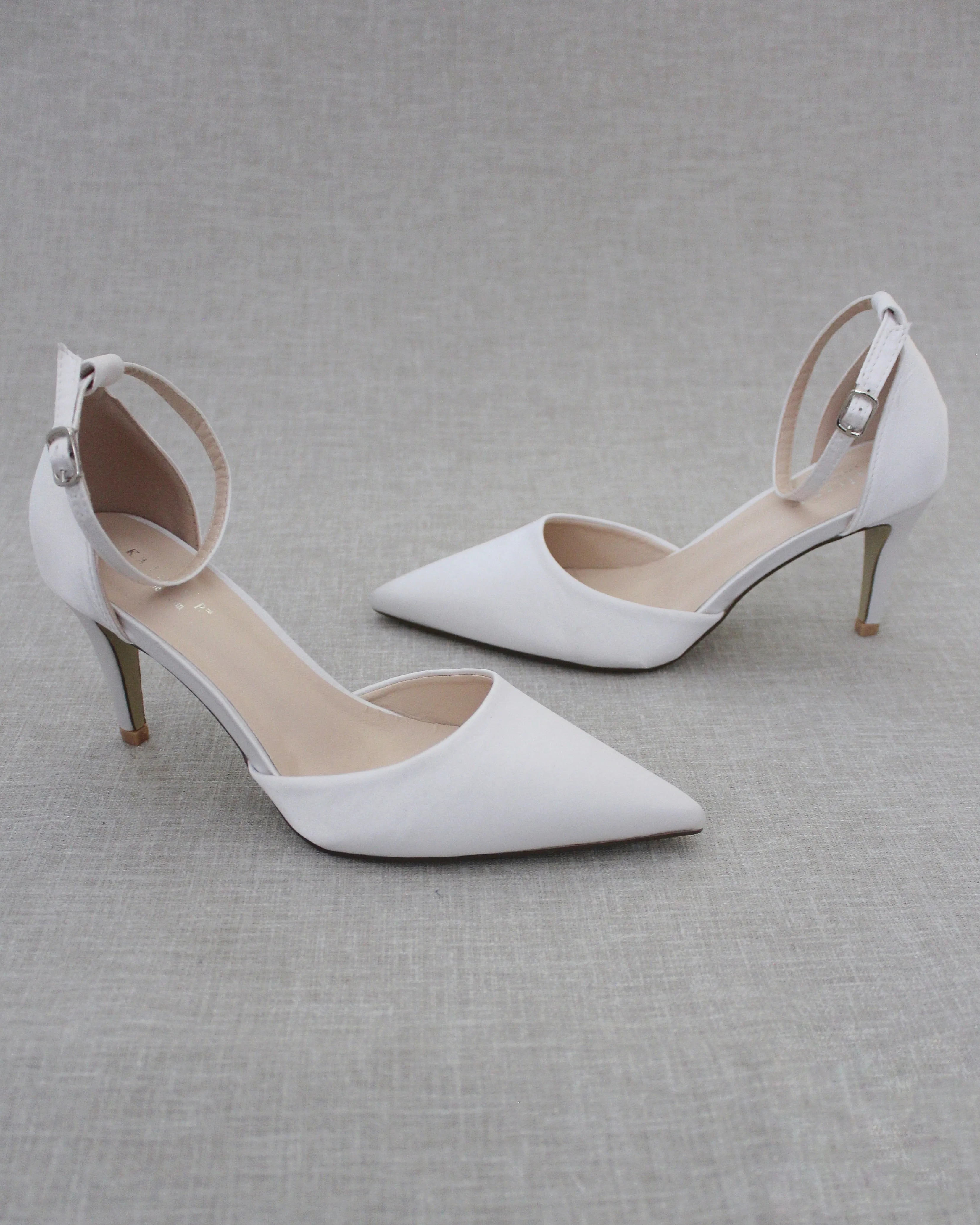 Simple Satin Wedding Heels