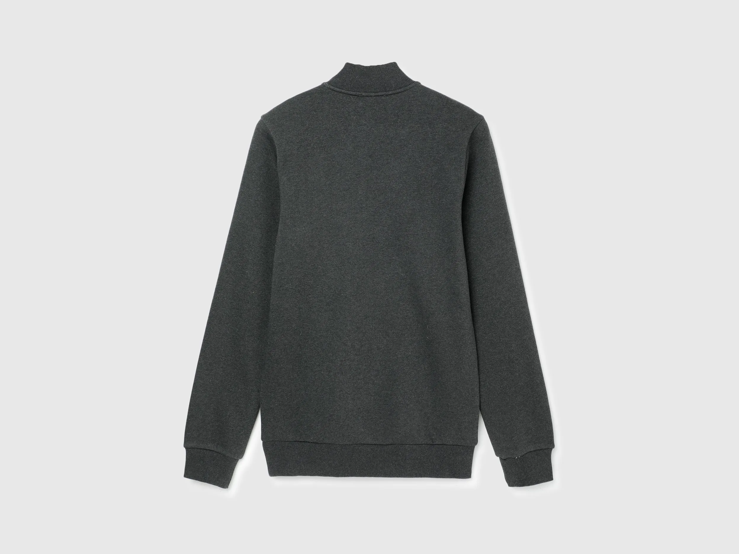 Slim Fit Mock Neck Solid Sweatshirt