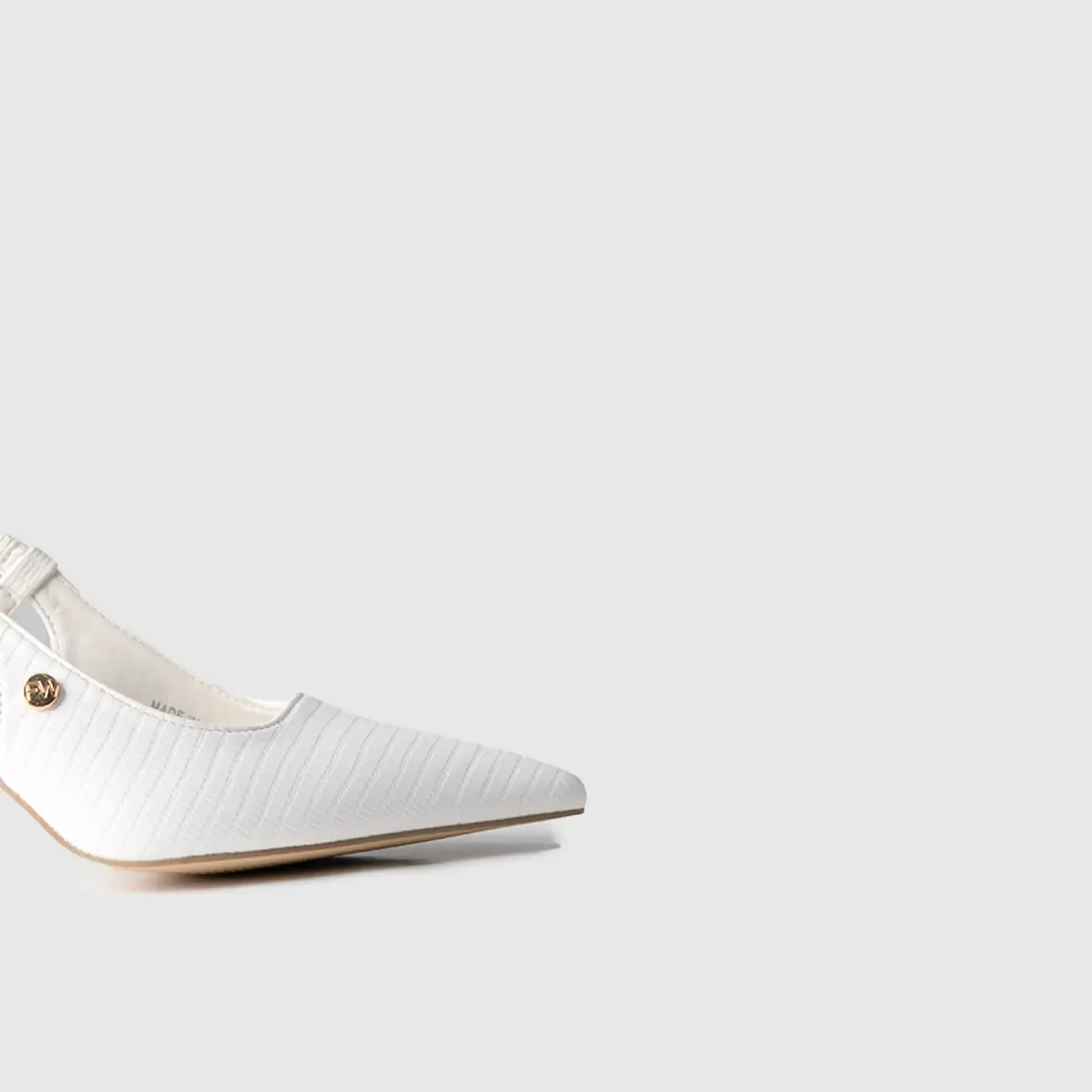Slingback Court Shoe White 01637