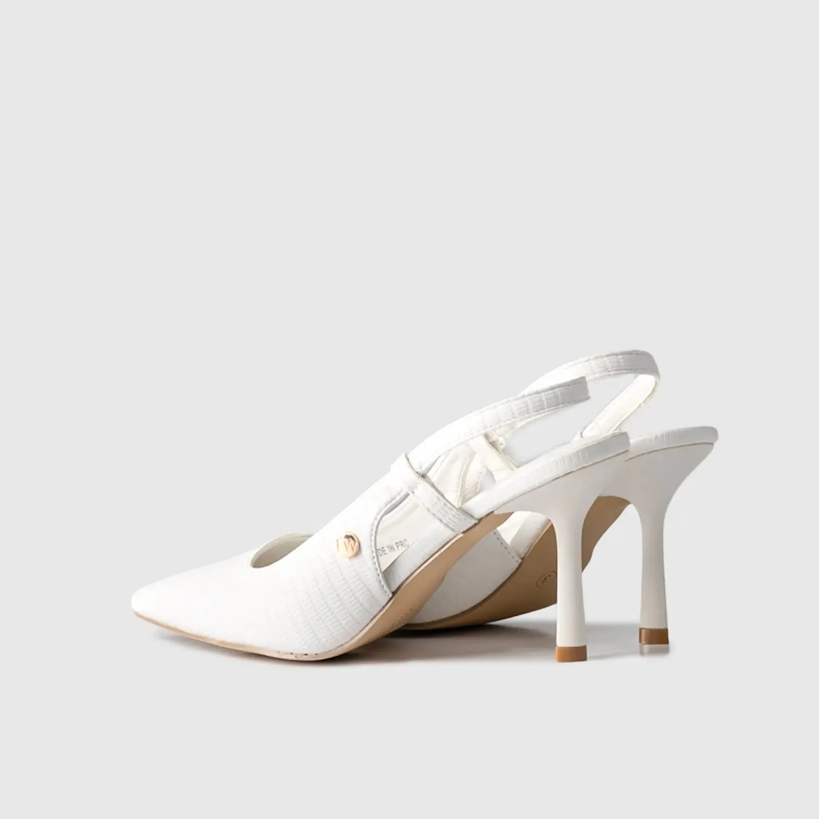 Slingback Court Shoe White 01637