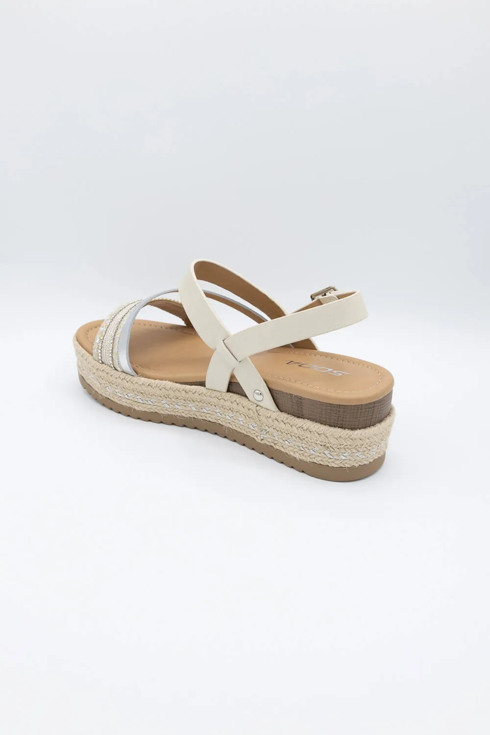 Soda Aaron Flatform Sandals for Women in Off White | AARON-S OFF WHITE