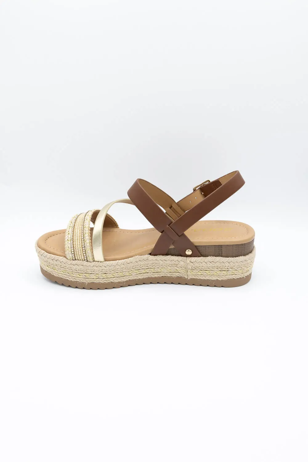 Soda Aaron Platform Sandals for Women in Tan | AARON-S TAN