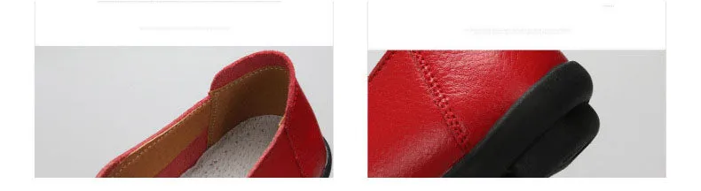 Soft Bottom Women's Shoes Spring Mother Shoes Flat Shoes Large Size Round Head Peas Shoes