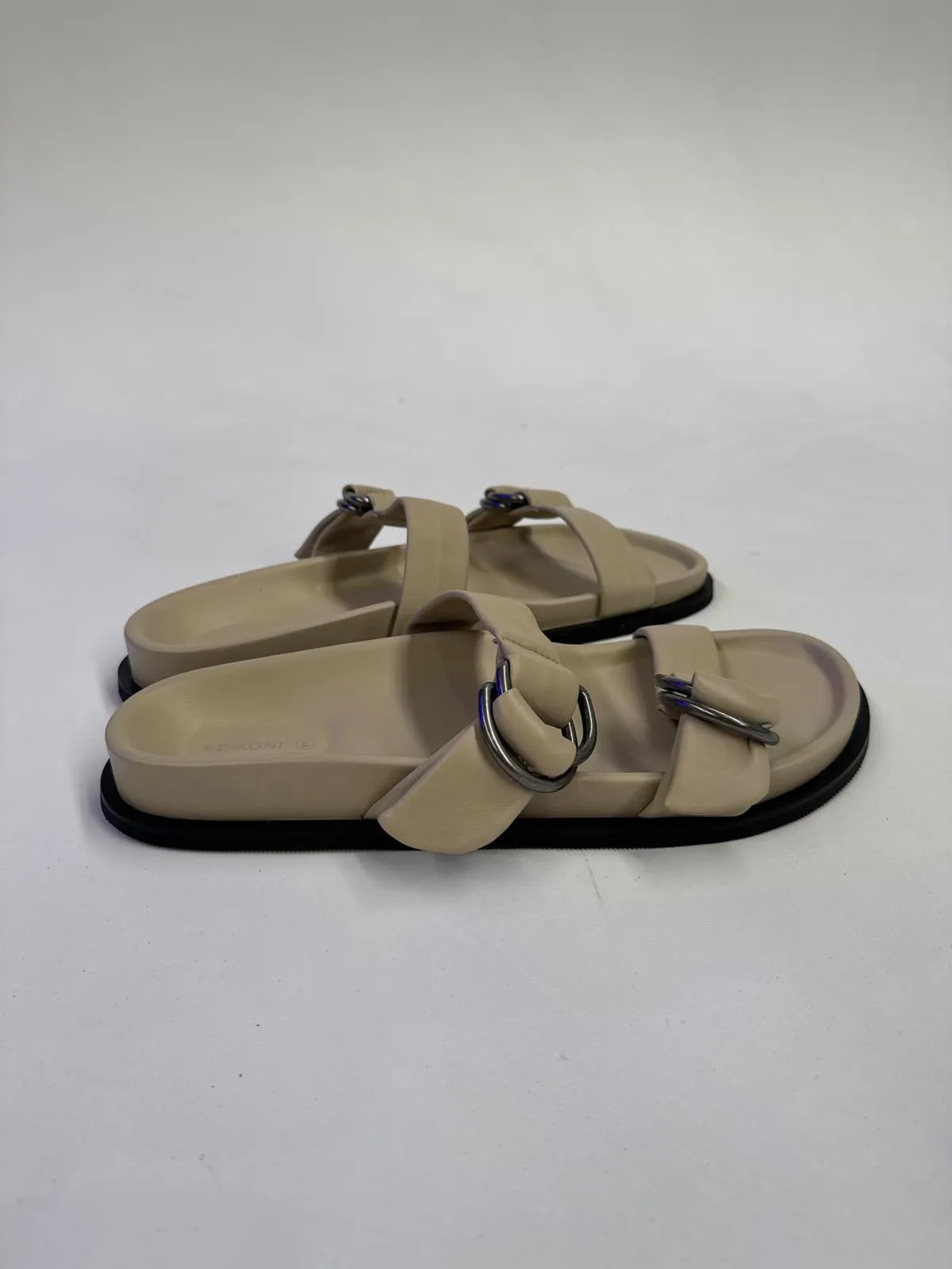 ST. AGNI Ring Detail Slide - Ecru