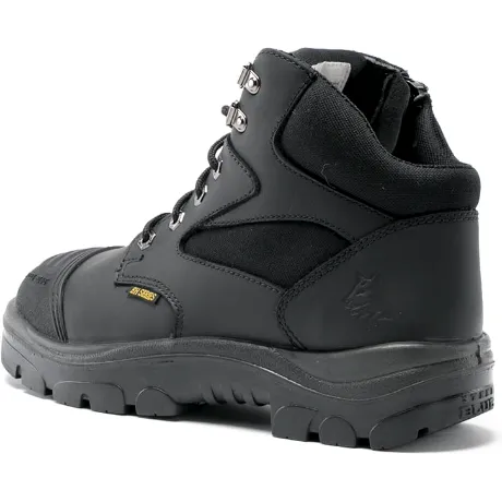 Steel Blue Men's Parkes Side Zip WP Steel Toe Hiker Work Boot - Black - 812968