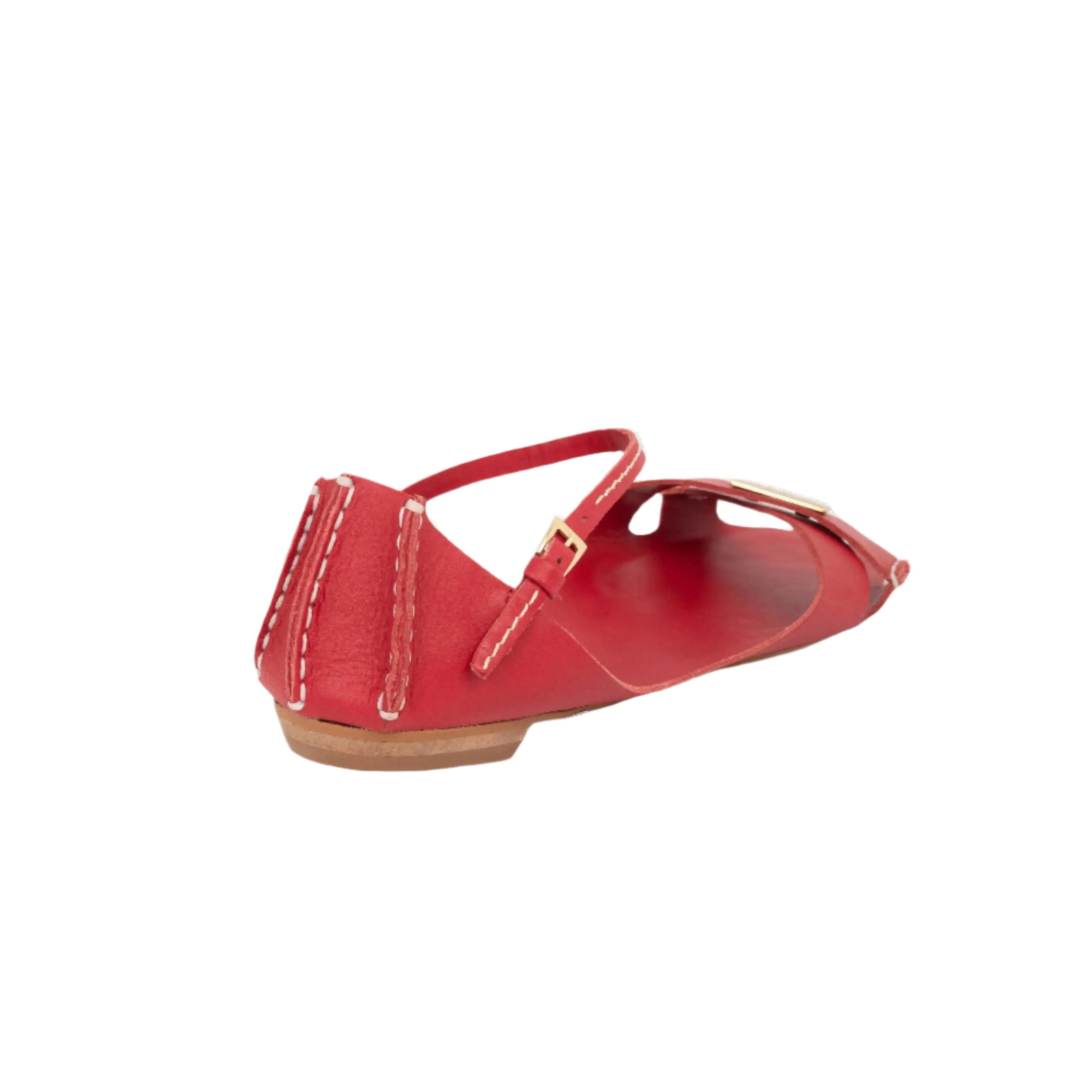 Tajali Leather Sandals - Cherry Bomb