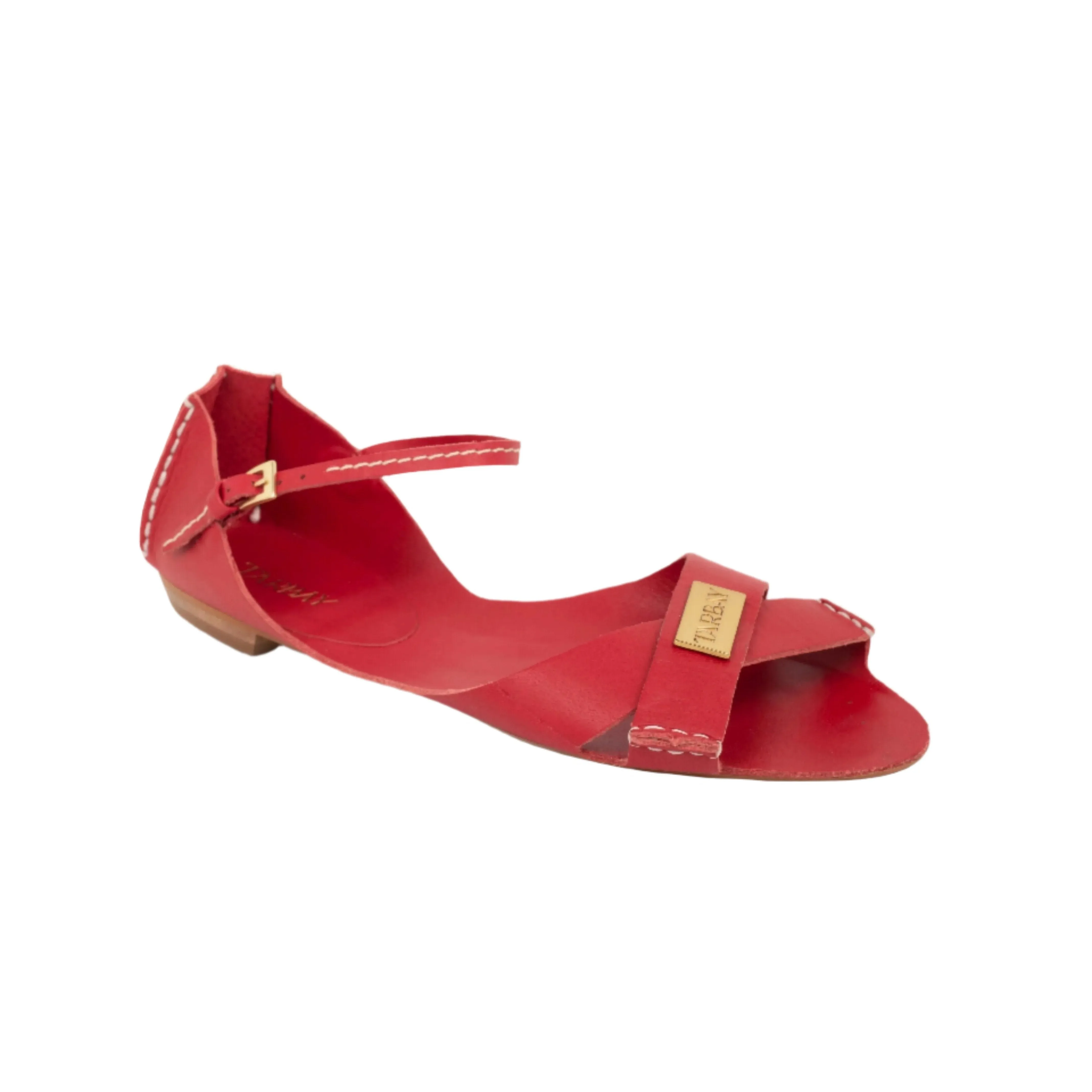 Tajali Leather Sandals - Cherry Bomb
