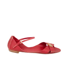 Tajali Leather Sandals - Cherry Bomb