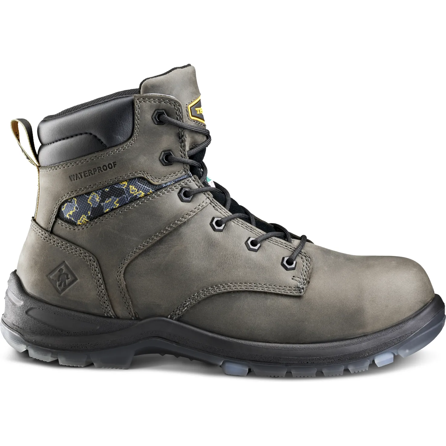 Terra Men's Byrne 6" Comp Toe WP Safety Work Boot- Gray- 839BGY
