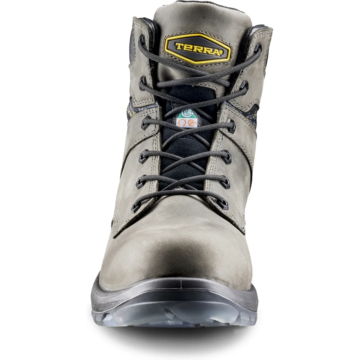 Terra Men's Byrne 6" Comp Toe WP Safety Work Boot- Gray- 839BGY