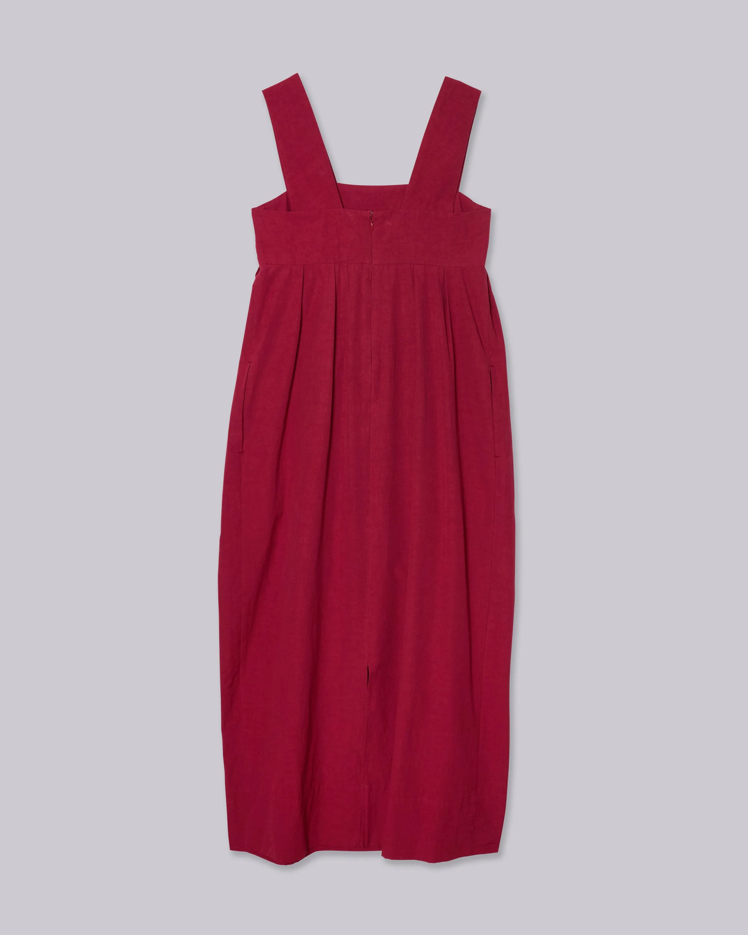 Thick Strap Dress in Cherry