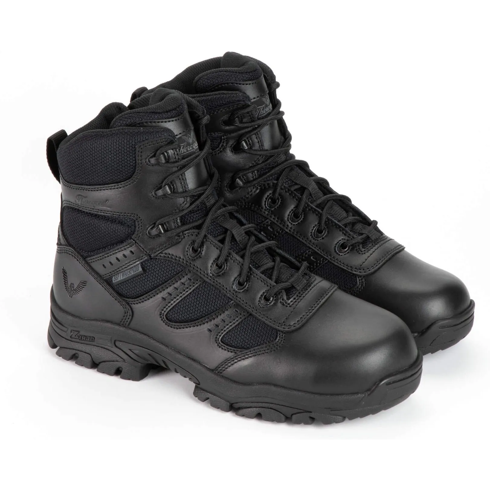 Thorogood Men's The Deuce 6" Waterproof Side Zip Duty Boot - Black - 834-6218