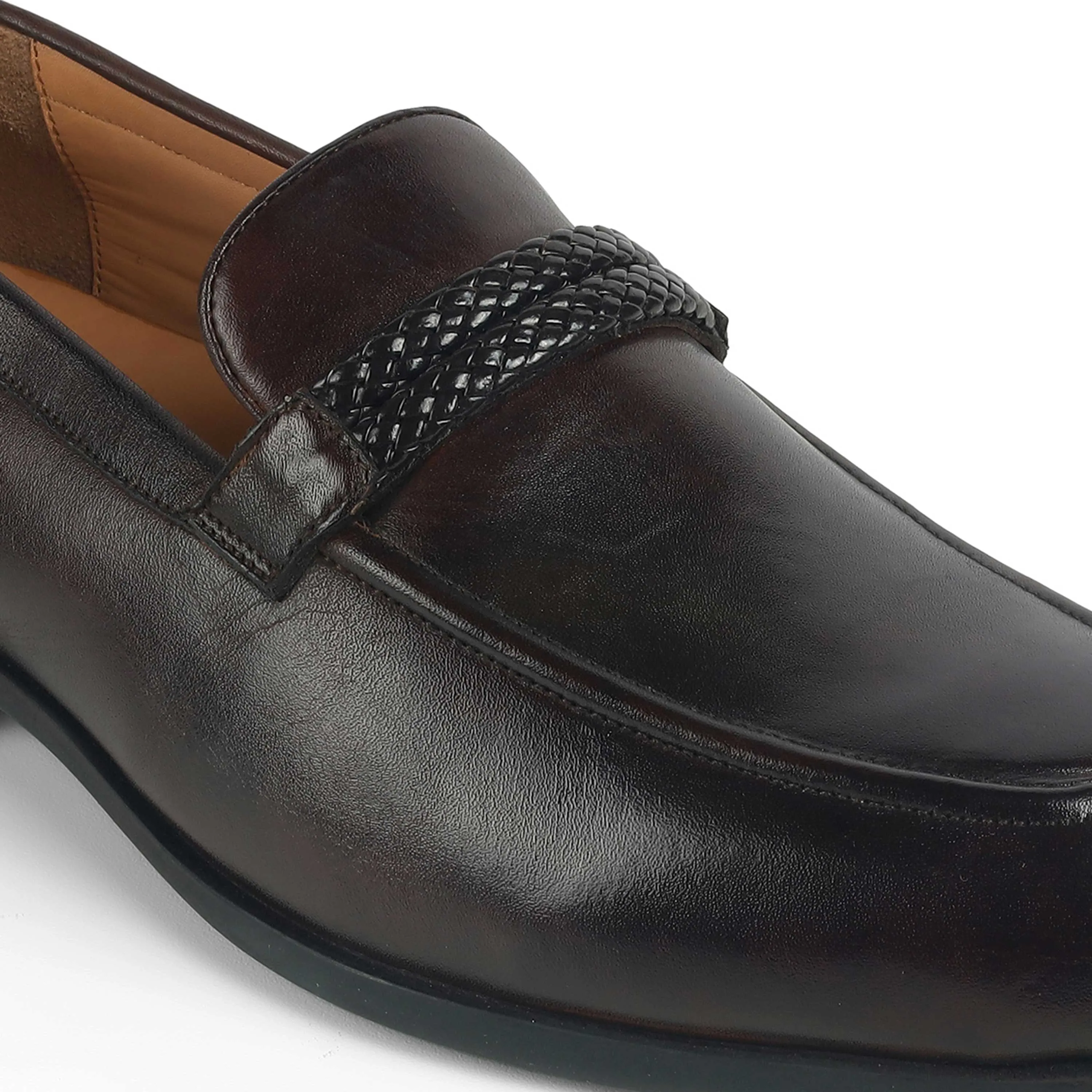 Tresmode Sely Brown Men's Leather Loafers