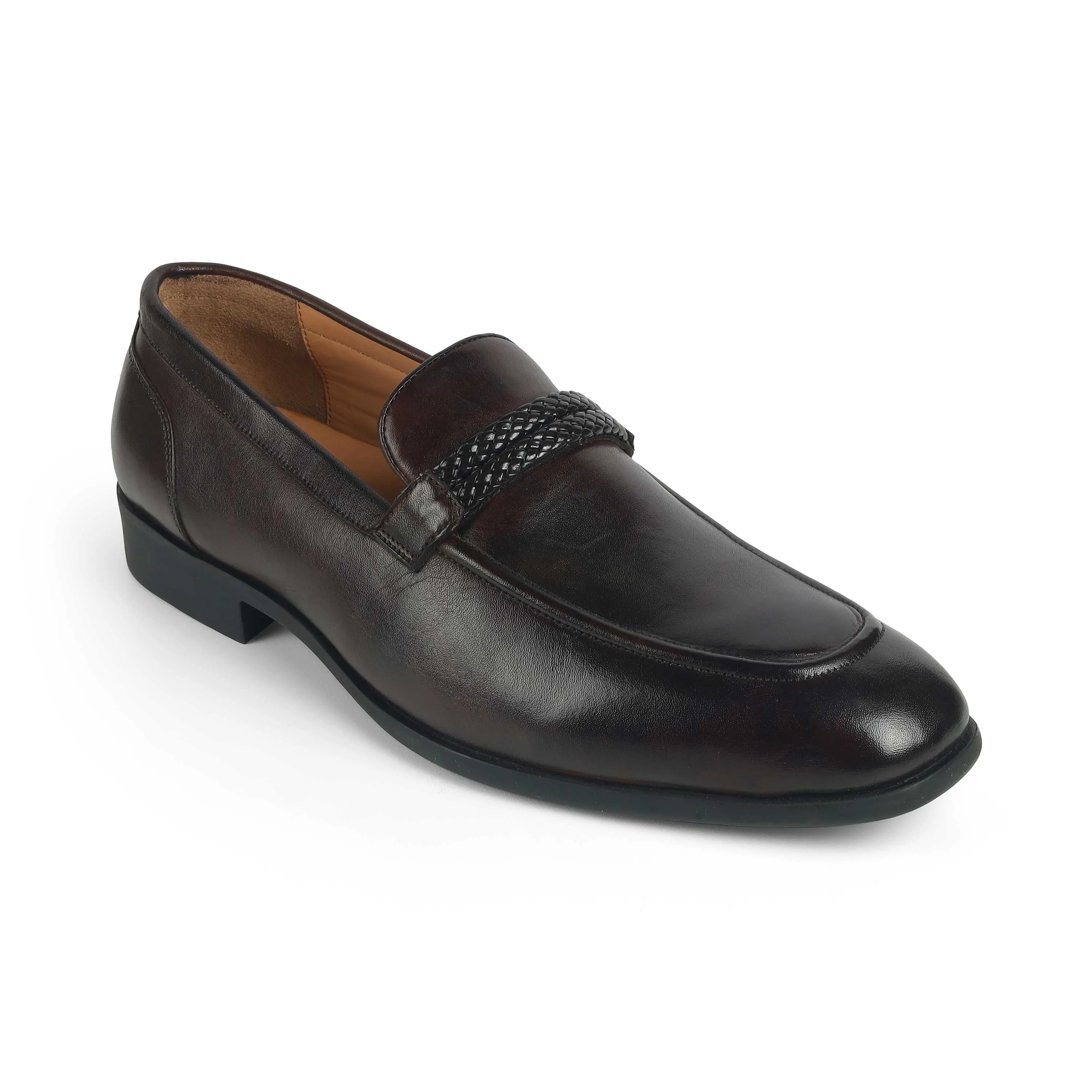 Tresmode Sely Brown Men's Leather Loafers