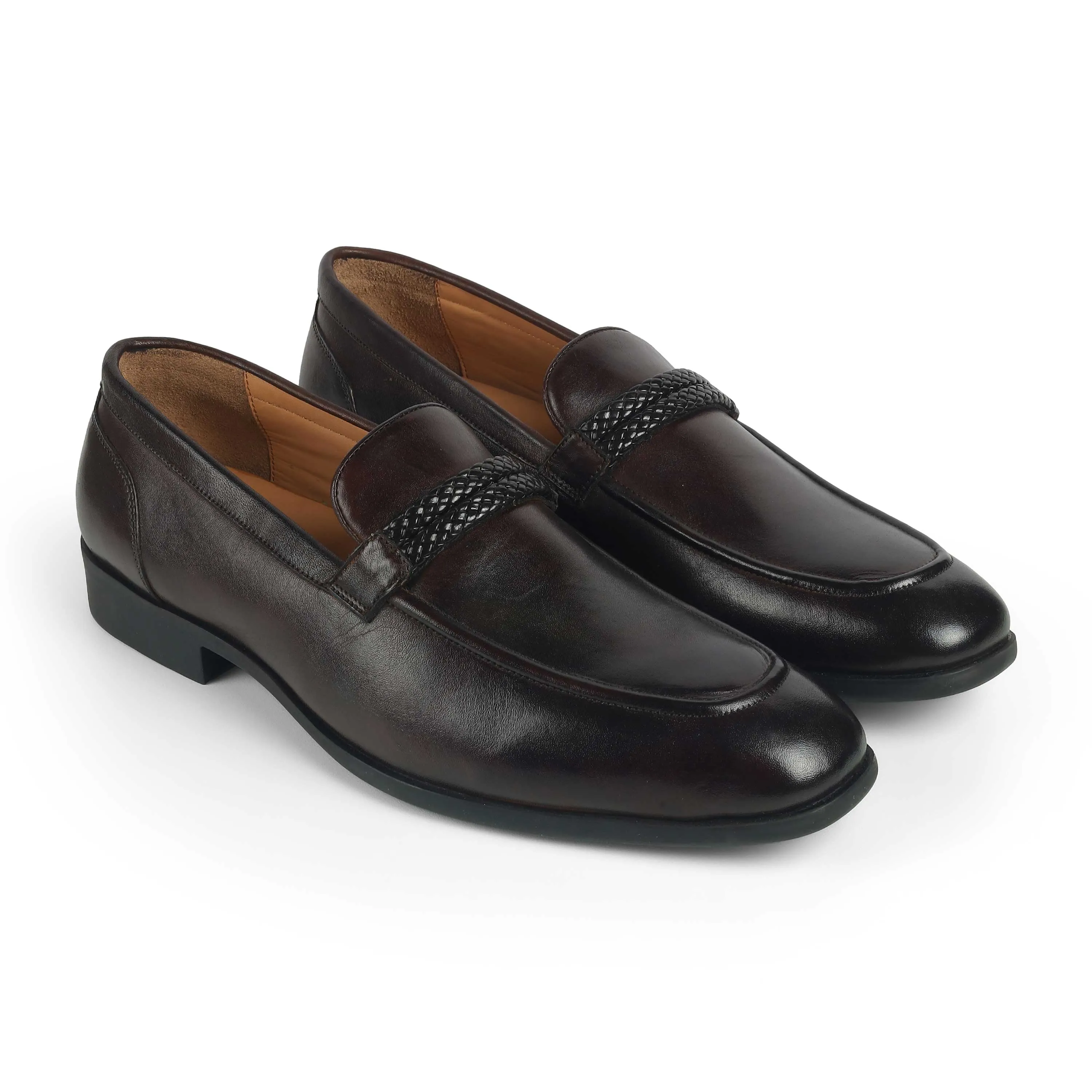 Tresmode Sely Brown Men's Leather Loafers