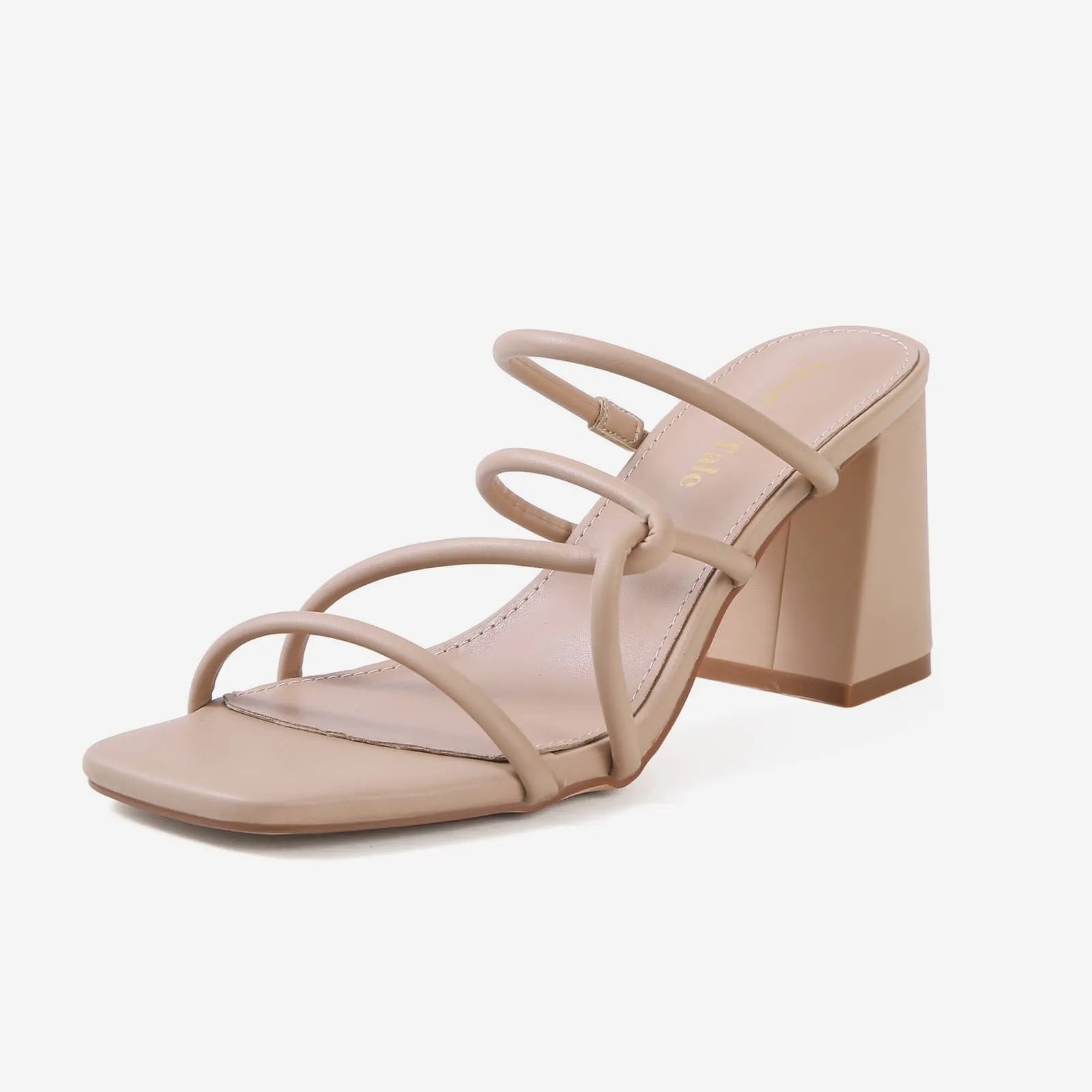 Two Band Chunky Heeled Sandals