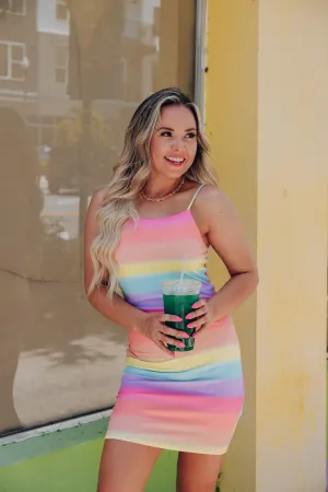 Vibrant Layers Spaghetti Strap Sun Dress