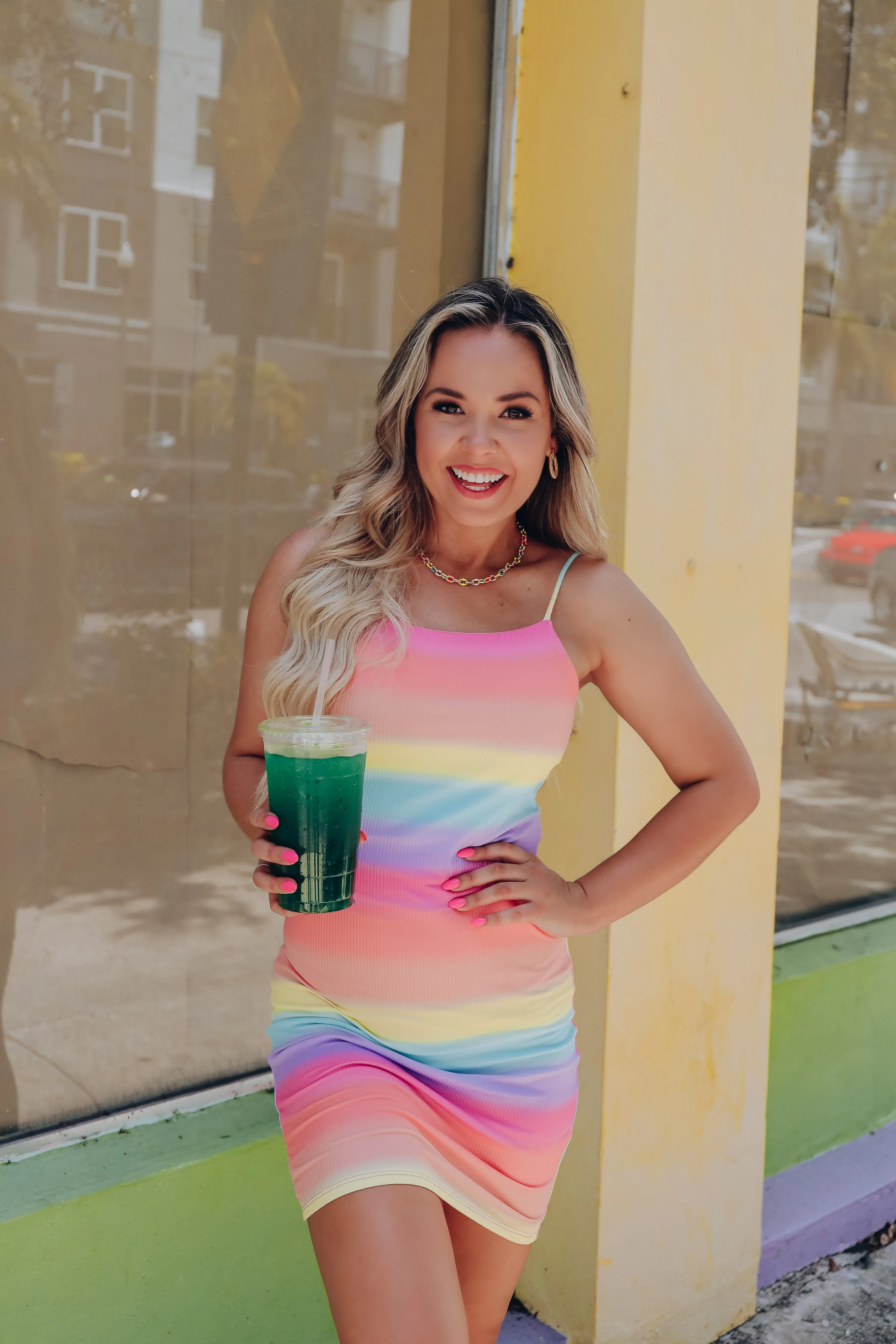 Vibrant Layers Spaghetti Strap Sun Dress