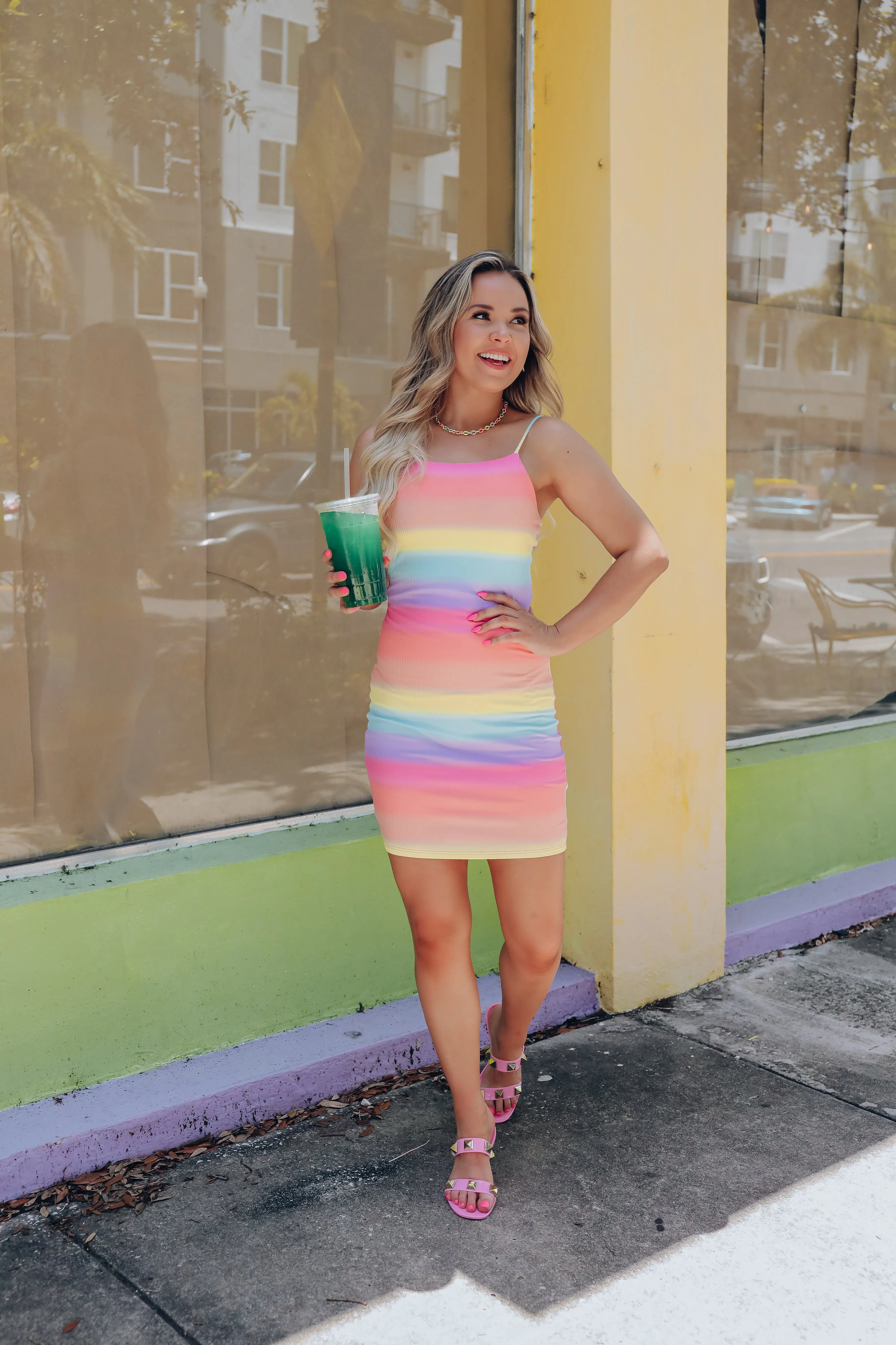Vibrant Layers Spaghetti Strap Sun Dress