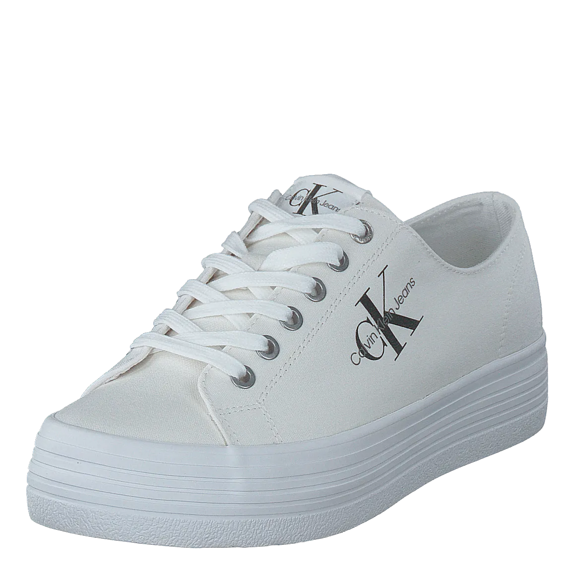 Vulcanized Flatform Laceup Co Bright White