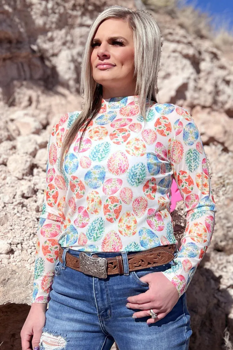 Walking on Eggshells Mesh Top