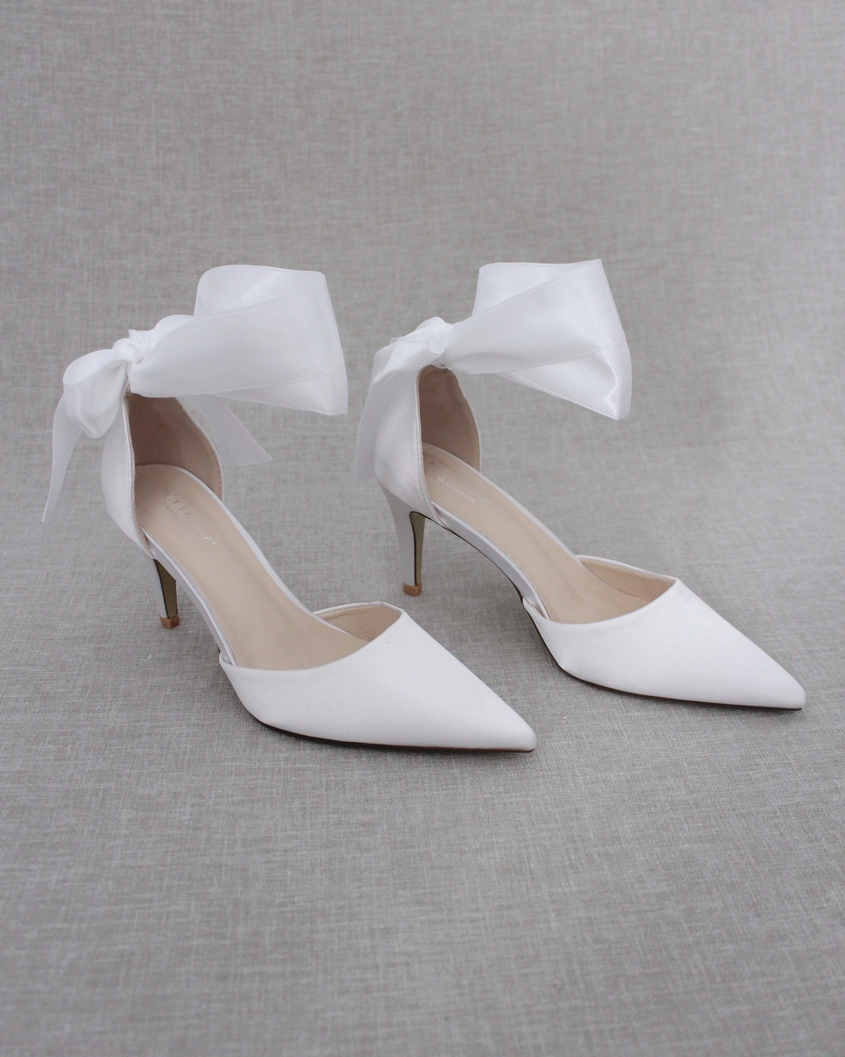 Wedding Heels With Ankle Ribbon