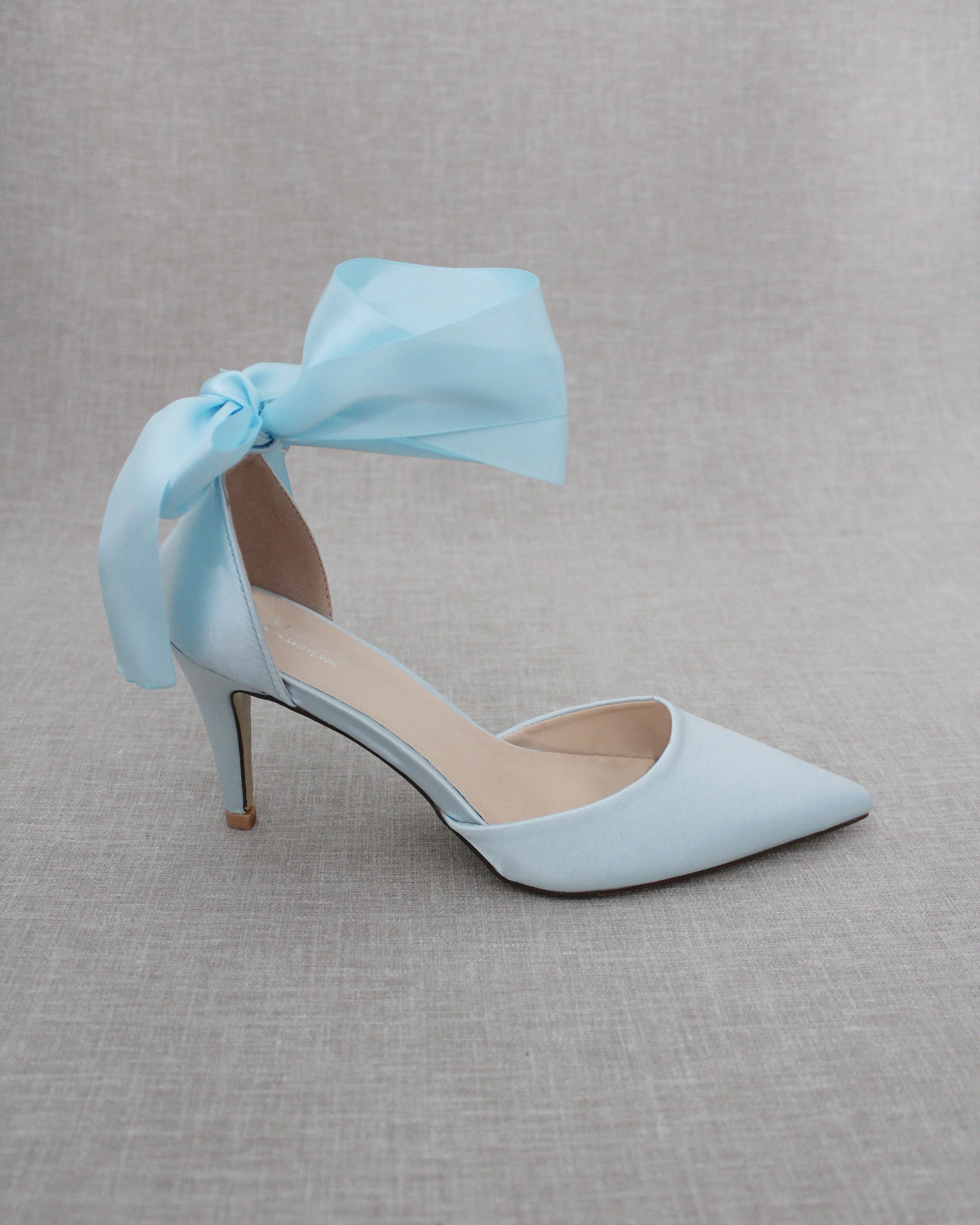 Wedding Heels With Ankle Ribbon