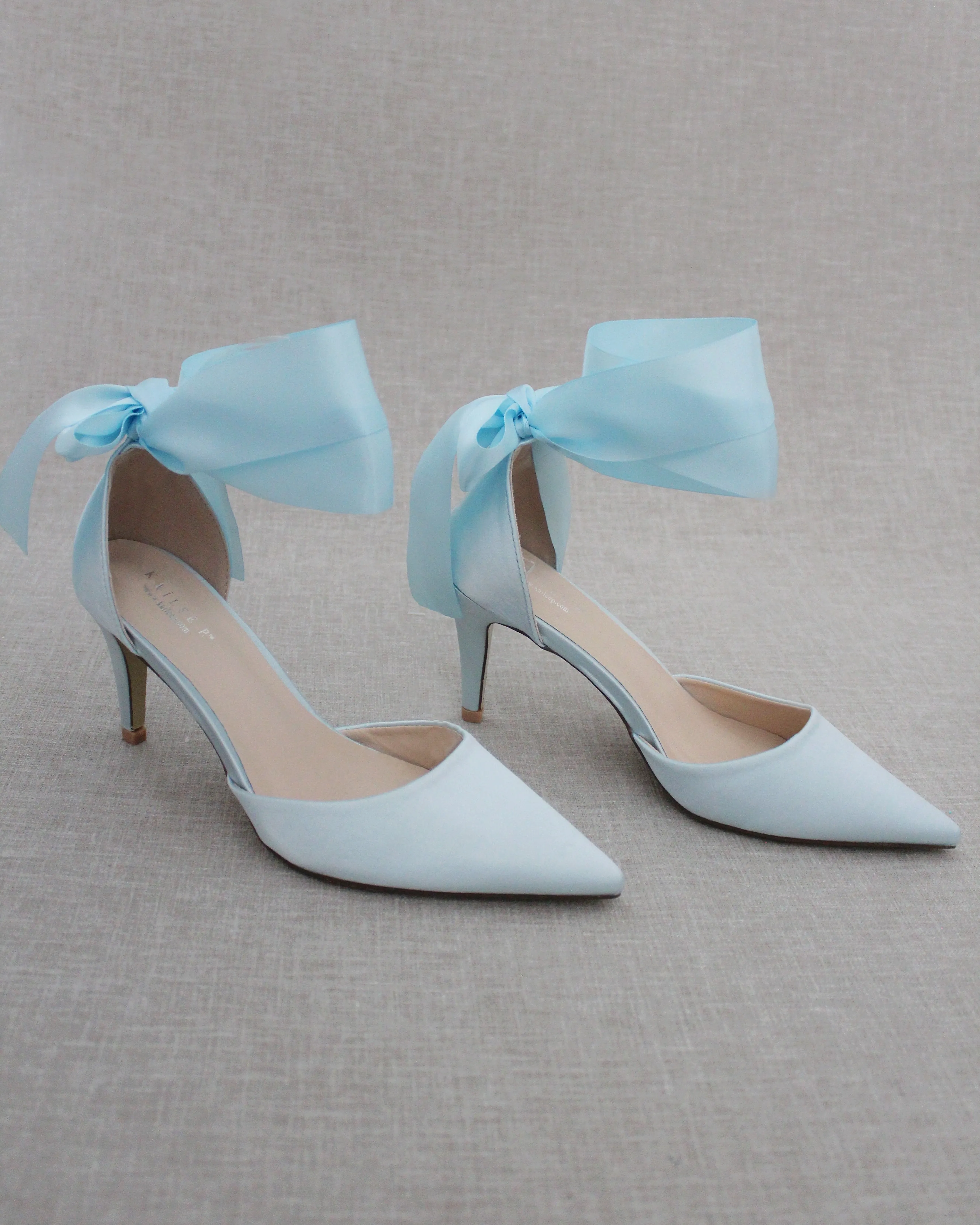 Wedding Heels With Ankle Ribbon