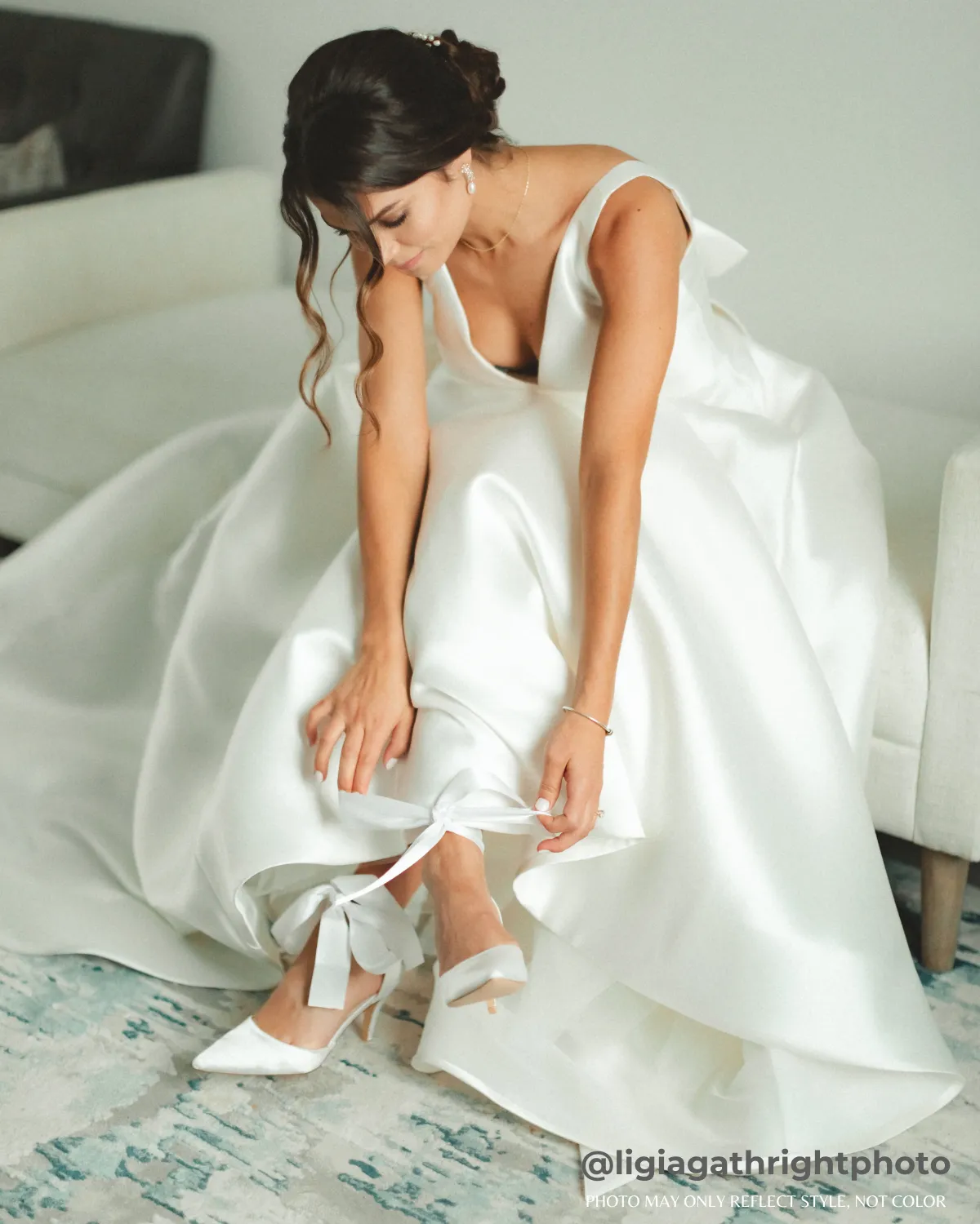 Wedding Heels With Ankle Ribbon