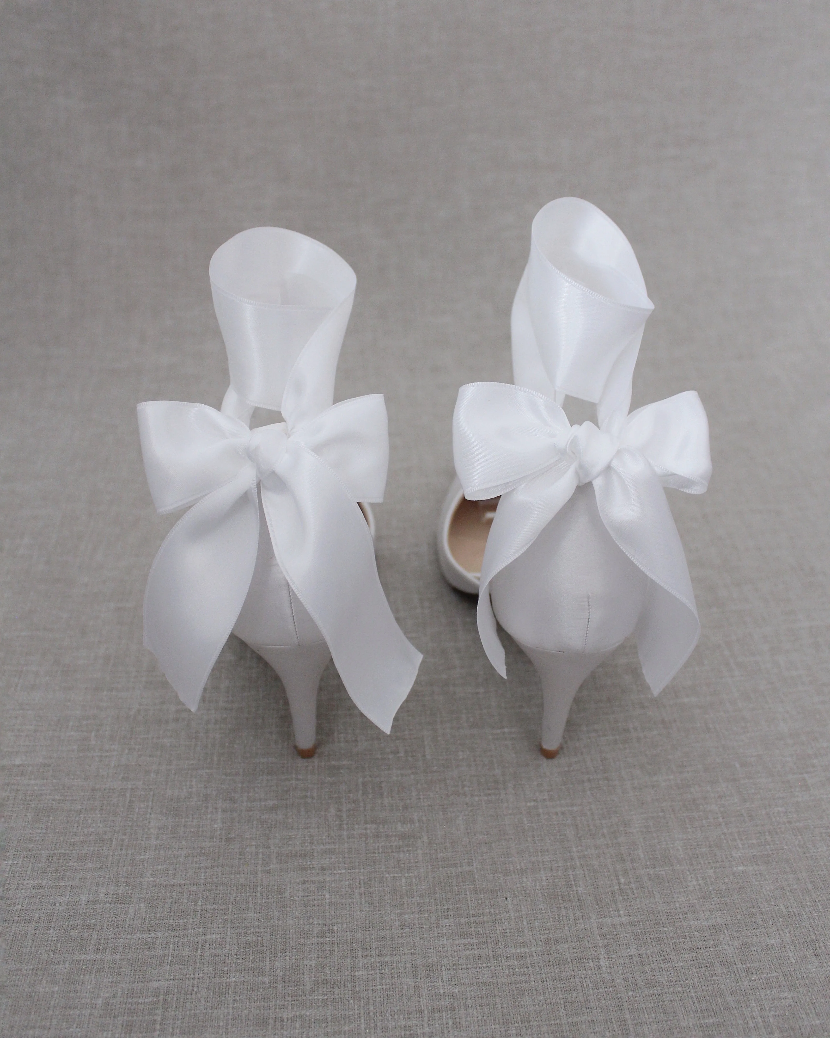 Wedding Heels With Ankle Ribbon