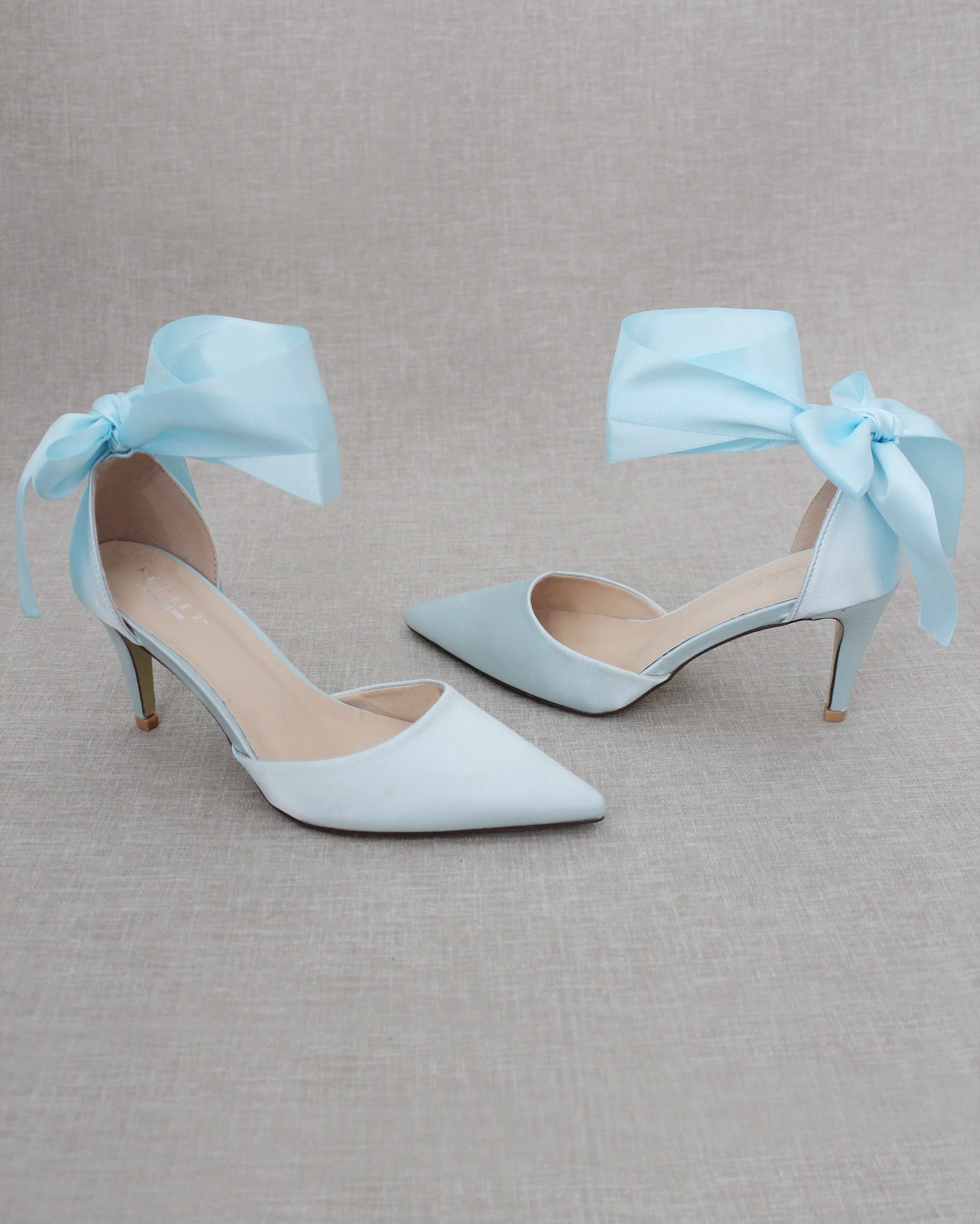 Wedding Heels With Ankle Ribbon