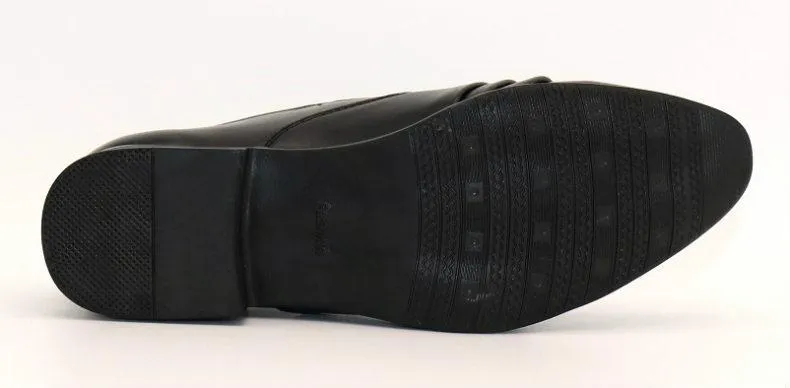 West Louis™ Dress Loafers Pointy Black Shoes