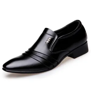 West Louis™ Dress Loafers Pointy Black Shoes