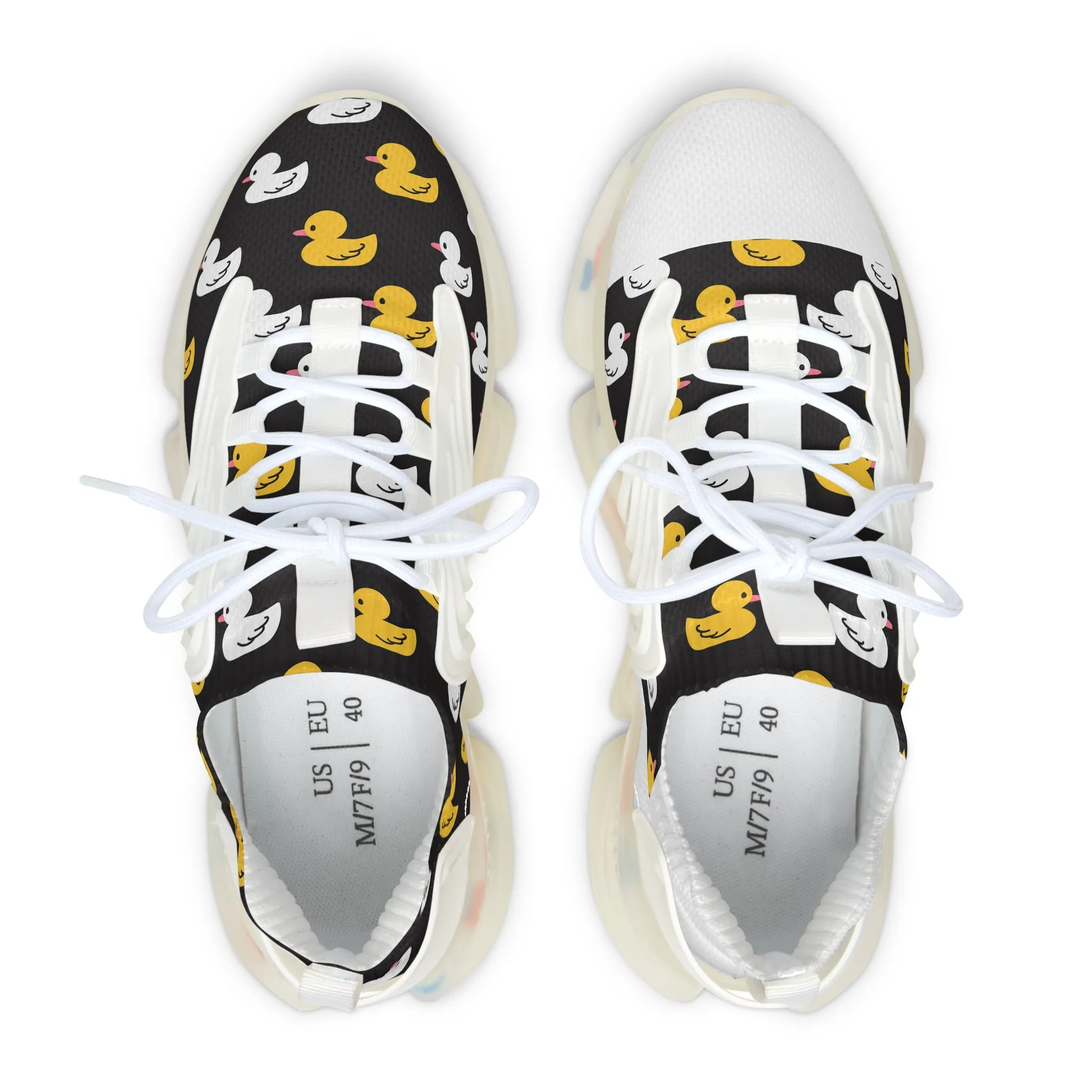 Whimsical Duck Print Women's Mesh Sneakers - Fun & Comfortable
